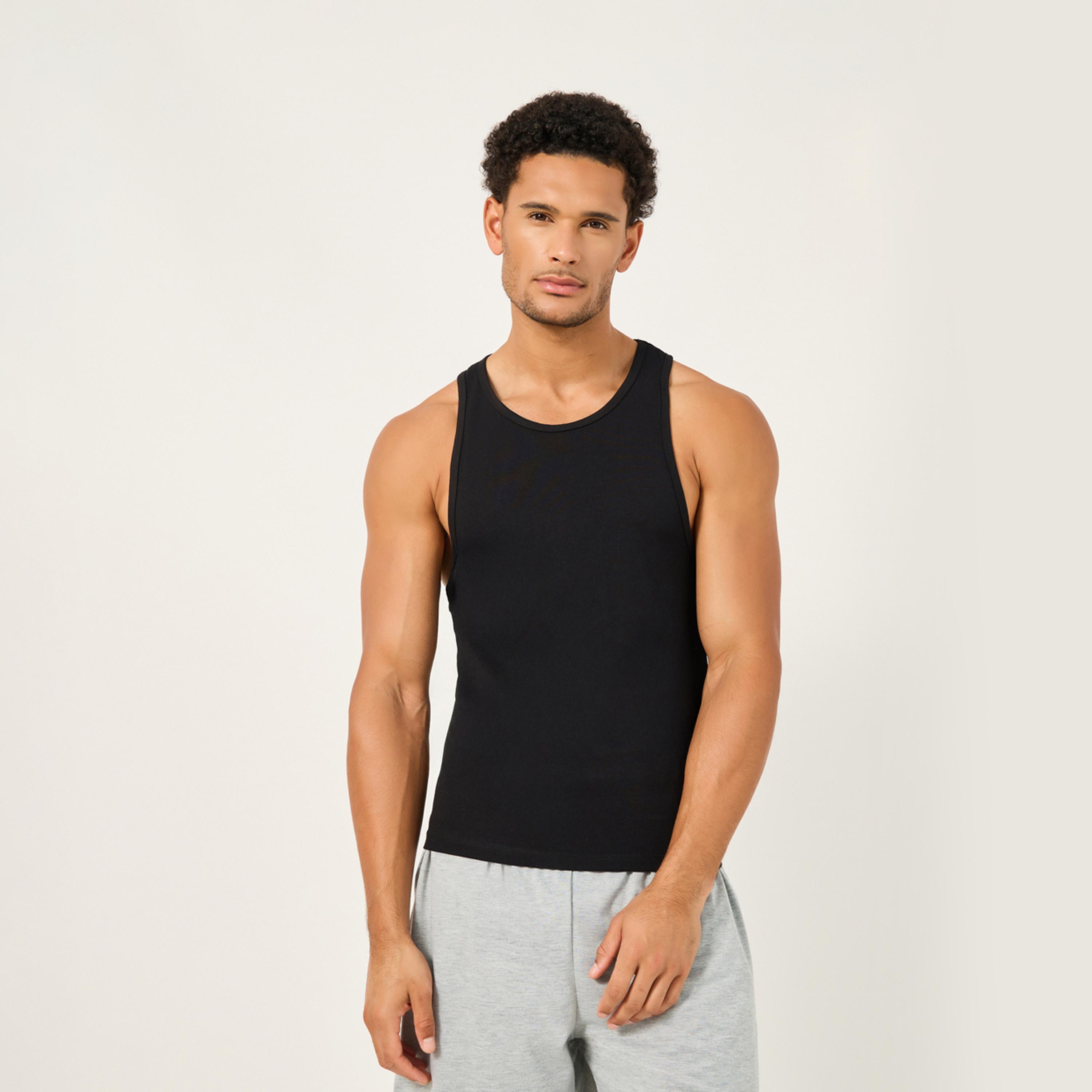 ستايلي - أنوايند طقم قطعتين - سترة من القطن المرن بفتحة رقبة دائرية-men-clothing-tshirtsandpolos-tshirts-image-4