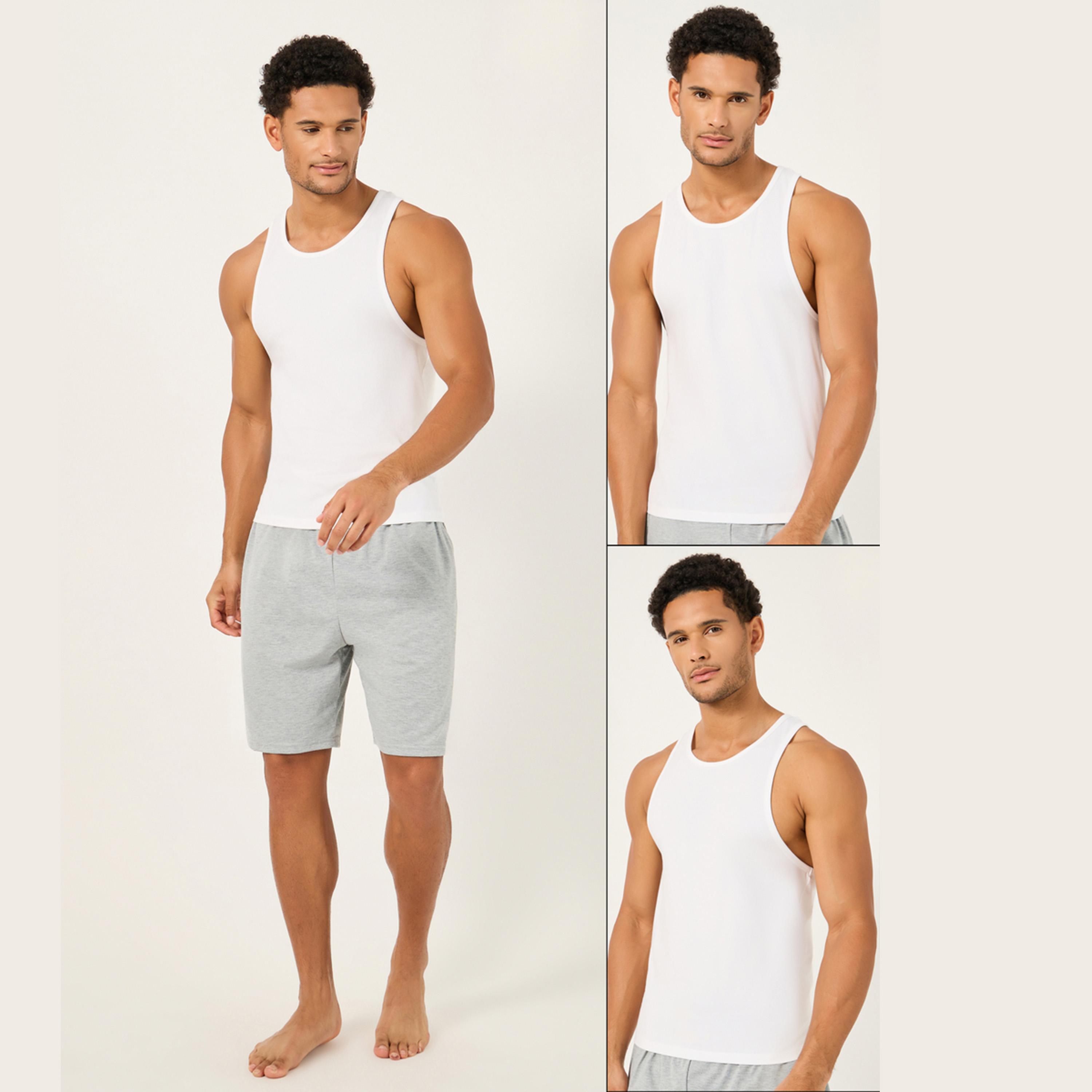 ستايلي - أنوايند طقم قطعتين - سترة من القطن المرن بفتحة رقبة دائرية-men-clothing-tshirtsandpolos-tshirts-image-1