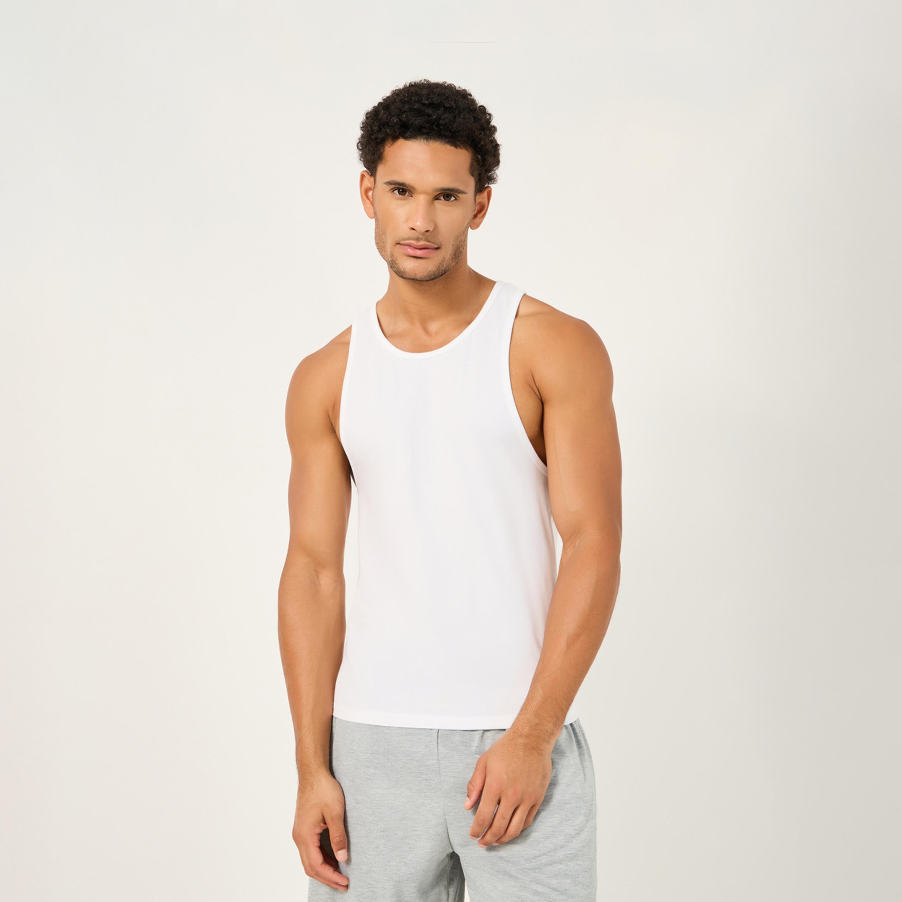 ستايلي - أنوايند طقم قطعتين - سترة من القطن المرن بفتحة رقبة دائرية-men-clothing-tshirtsandpolos-tshirts-image-2