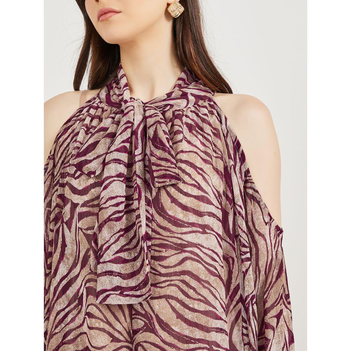 فستان كفتان ماكسي بطبعات كاملة وياقة مربوطة-women-clothing-dresses-image-5