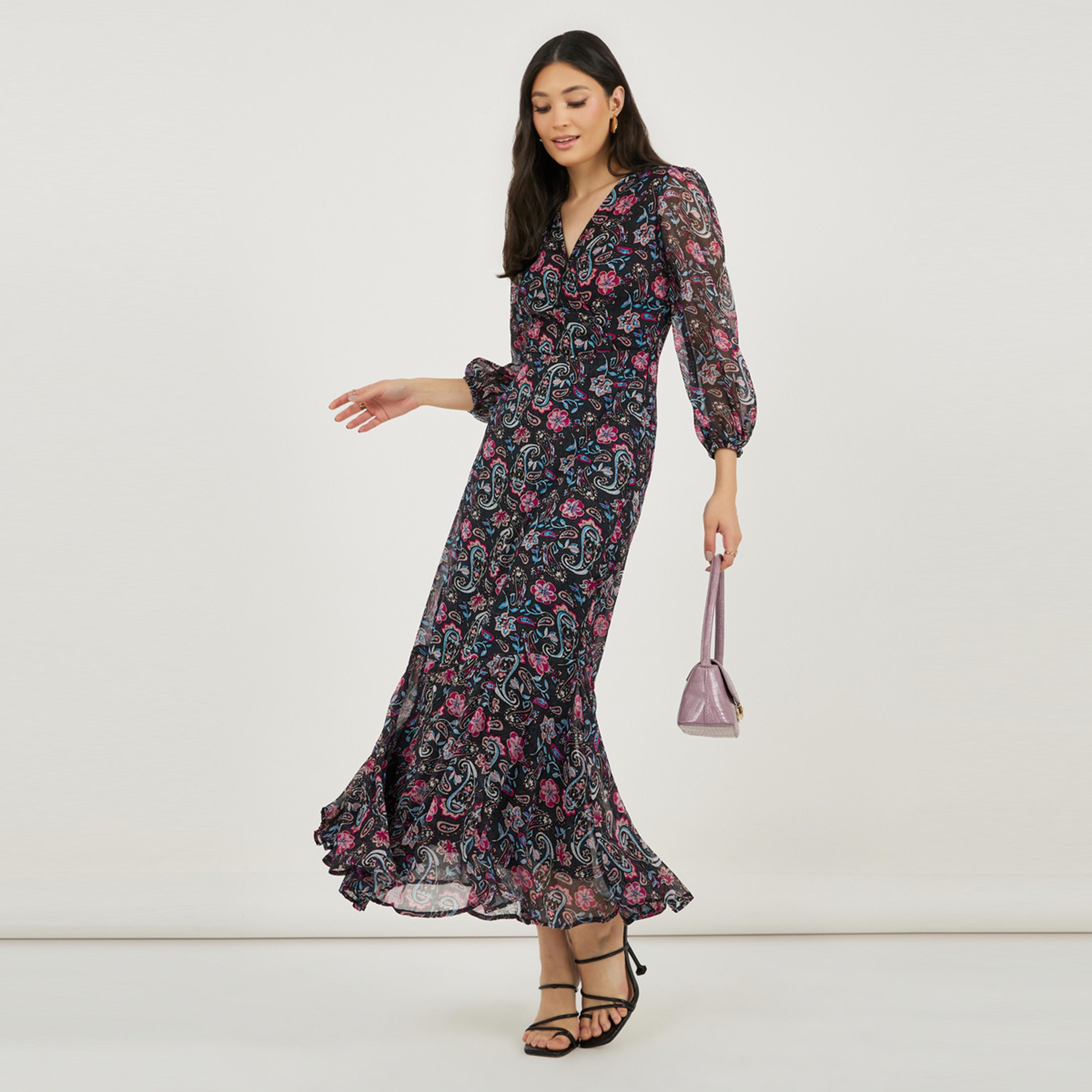 Styli All Over Print Long Sleeves A-Line Maxi Dress-women-clothing-dresses-image-4