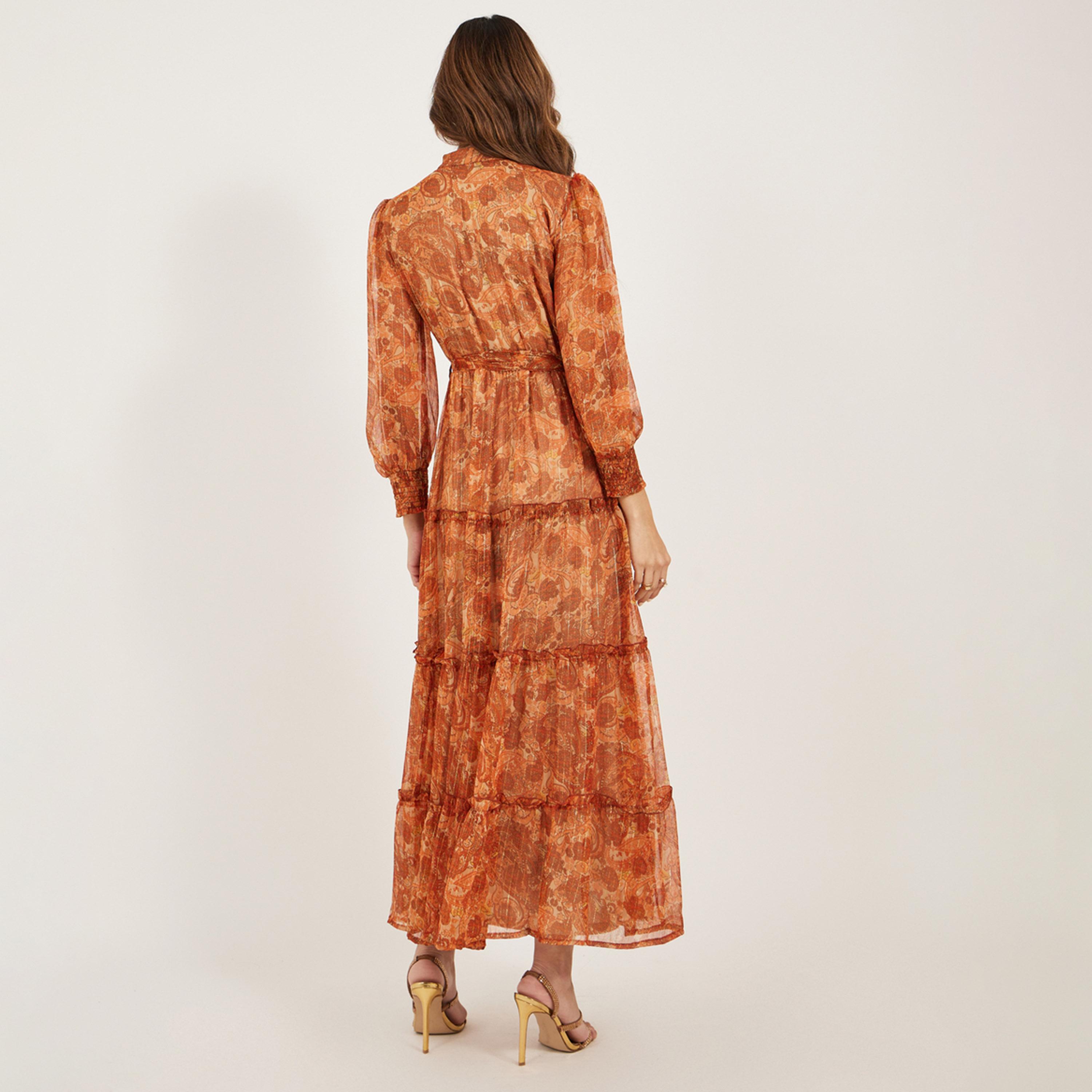 ستايلي - فستان ماكسي قميص بطبعات بيزلي-women-clothing-dresses-image-5