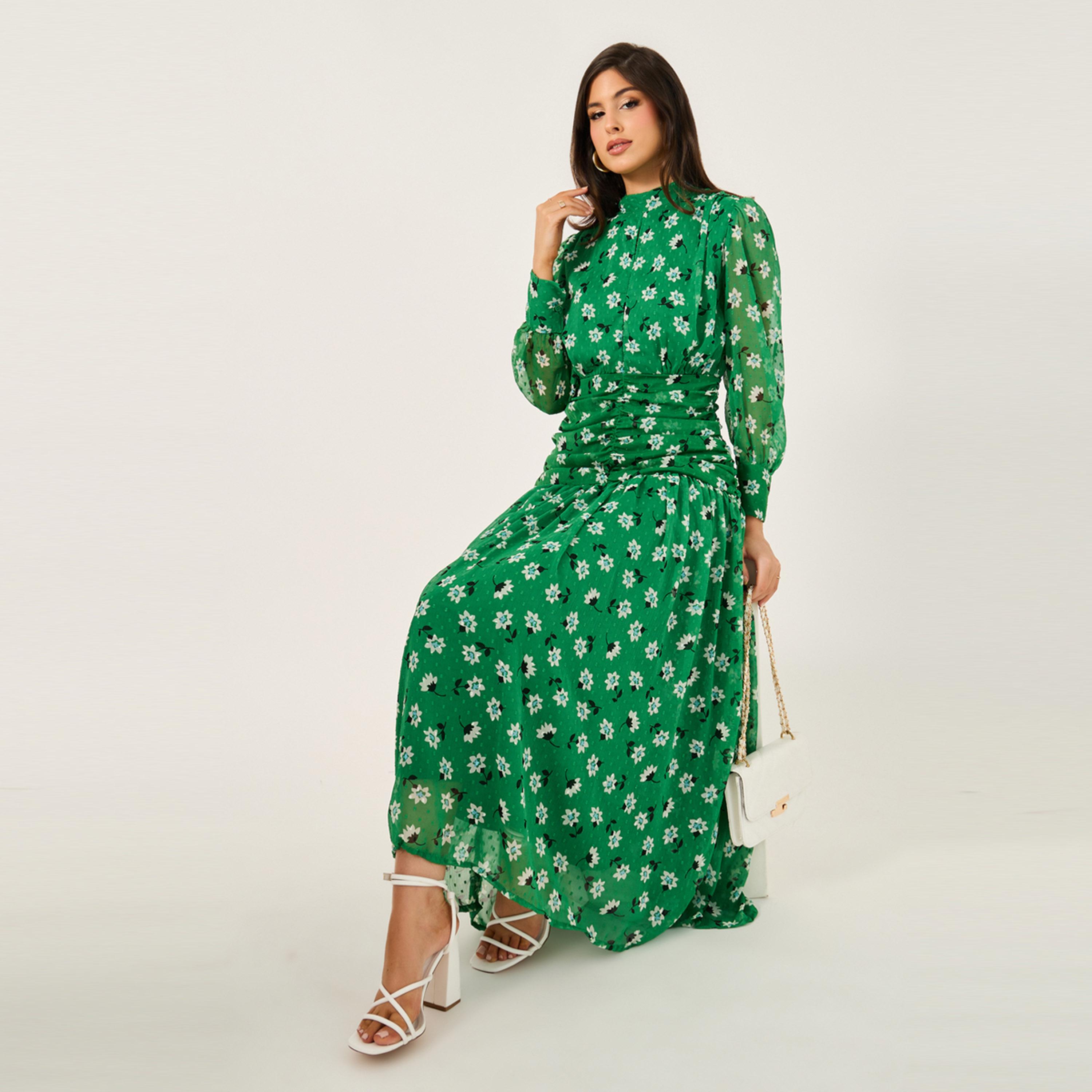فيشود ستايلي - فستان ماكسي متعدد الطبقات بطبعة زهور-women-clothing-dresses-image-1