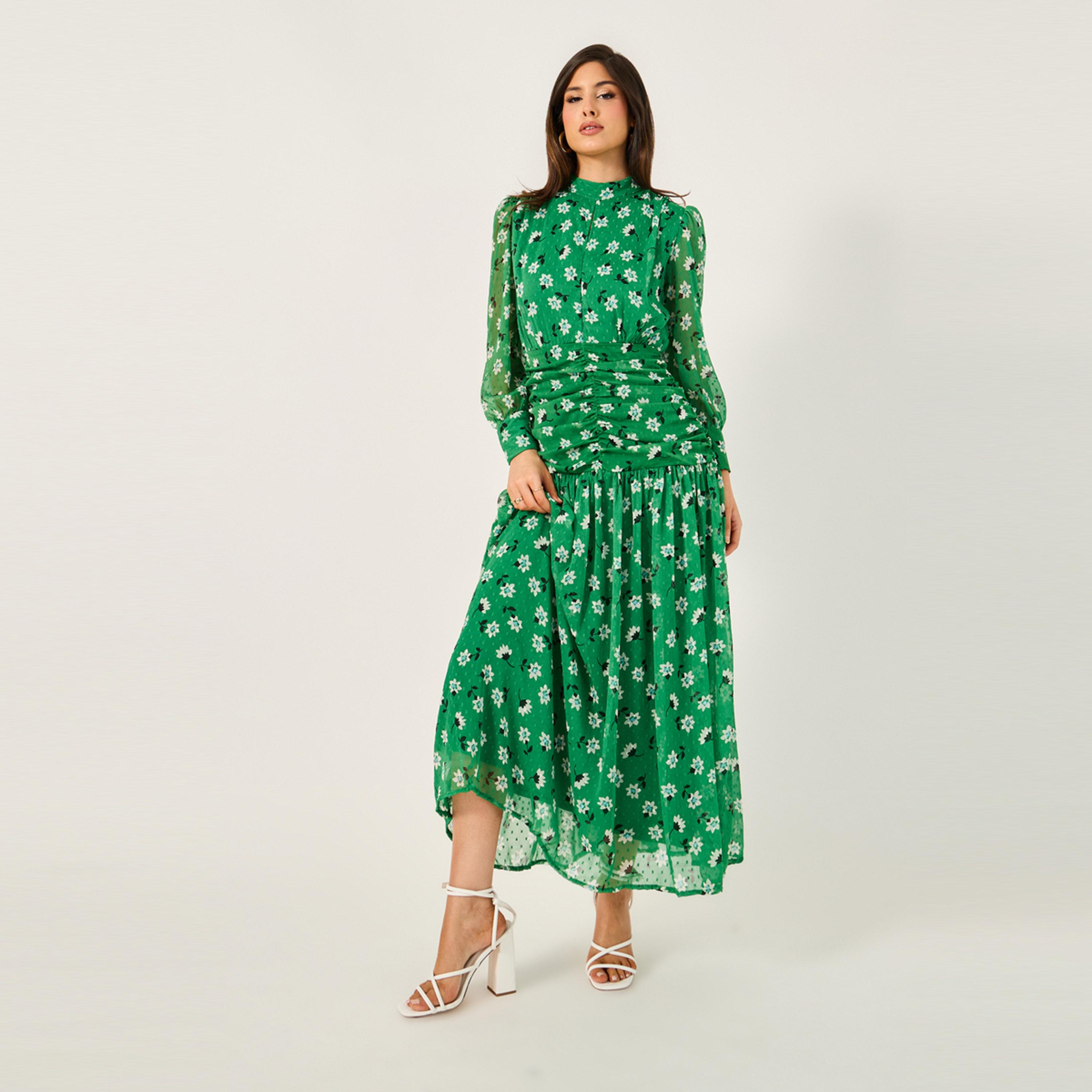 فيشود ستايلي - فستان ماكسي متعدد الطبقات بطبعة زهور-women-clothing-dresses-image-2