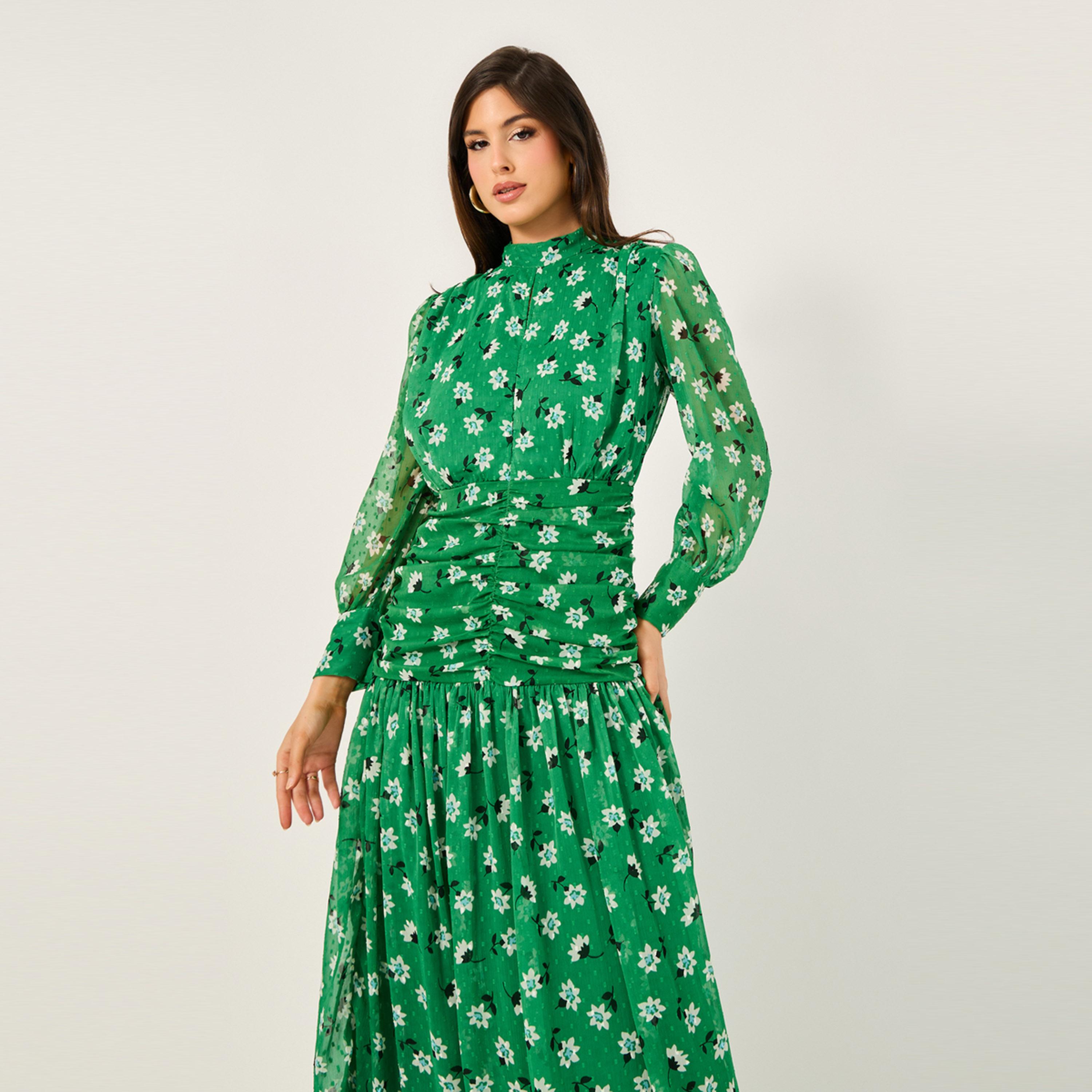فيشود ستايلي - فستان ماكسي متعدد الطبقات بطبعة زهور-women-clothing-dresses-image-3