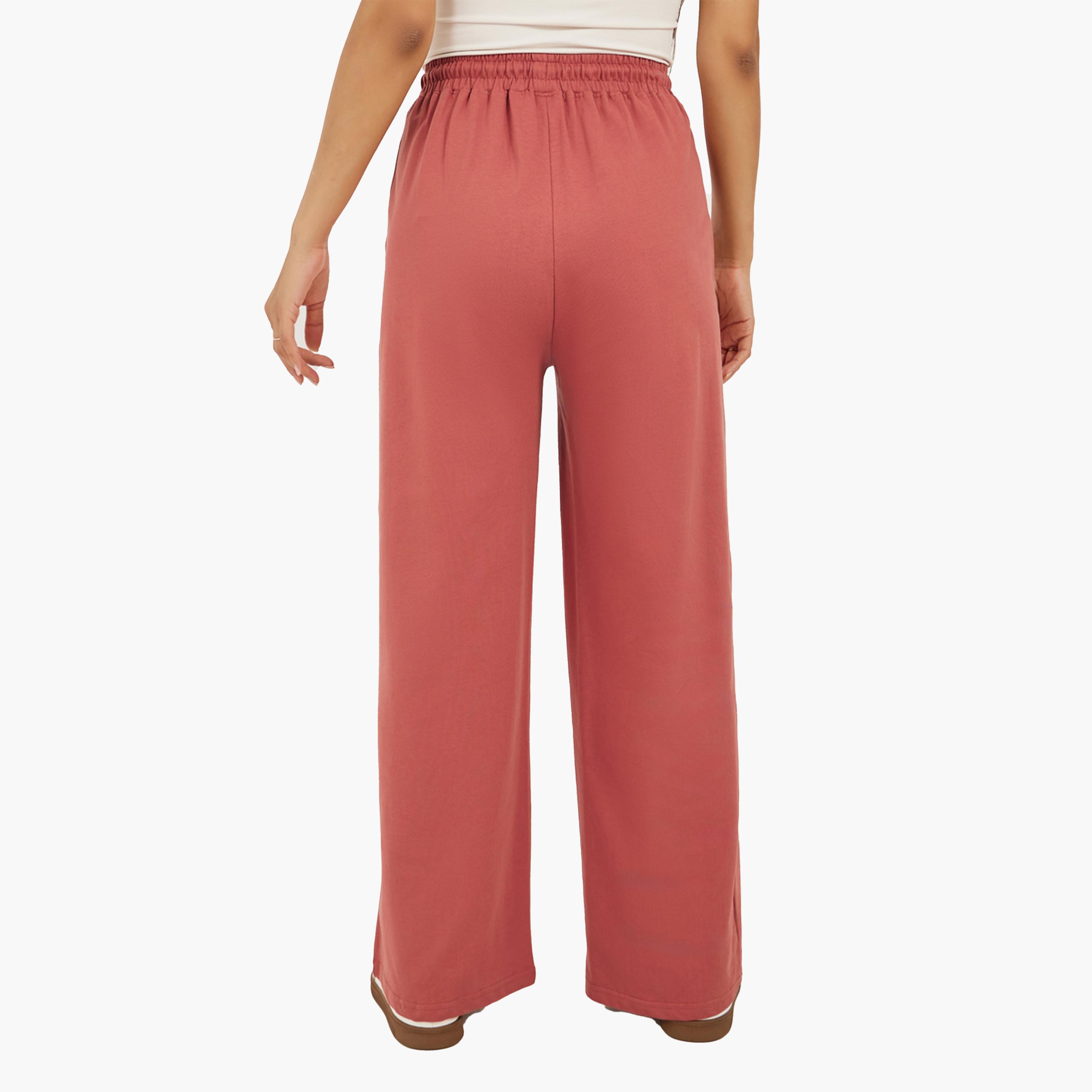 ستايلي- بنطال رياضي واسع الساق بتصميم مائل-women-clothing-bottoms-joggers-image-4