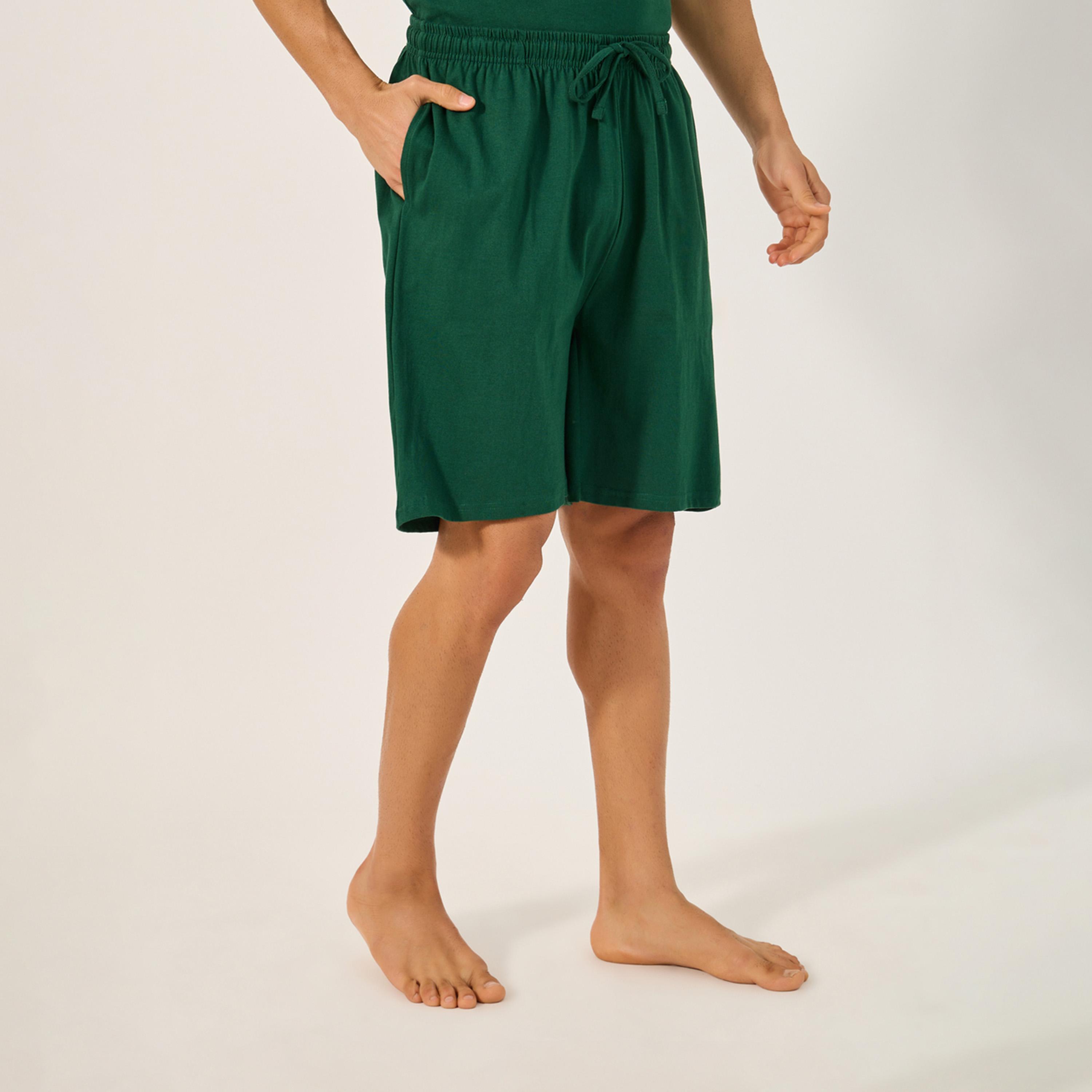 Styli Unwind Graphic Print Round Neck T-Shirt And Short Pyjama Set-men-clothing-nightwear-sets-image-4