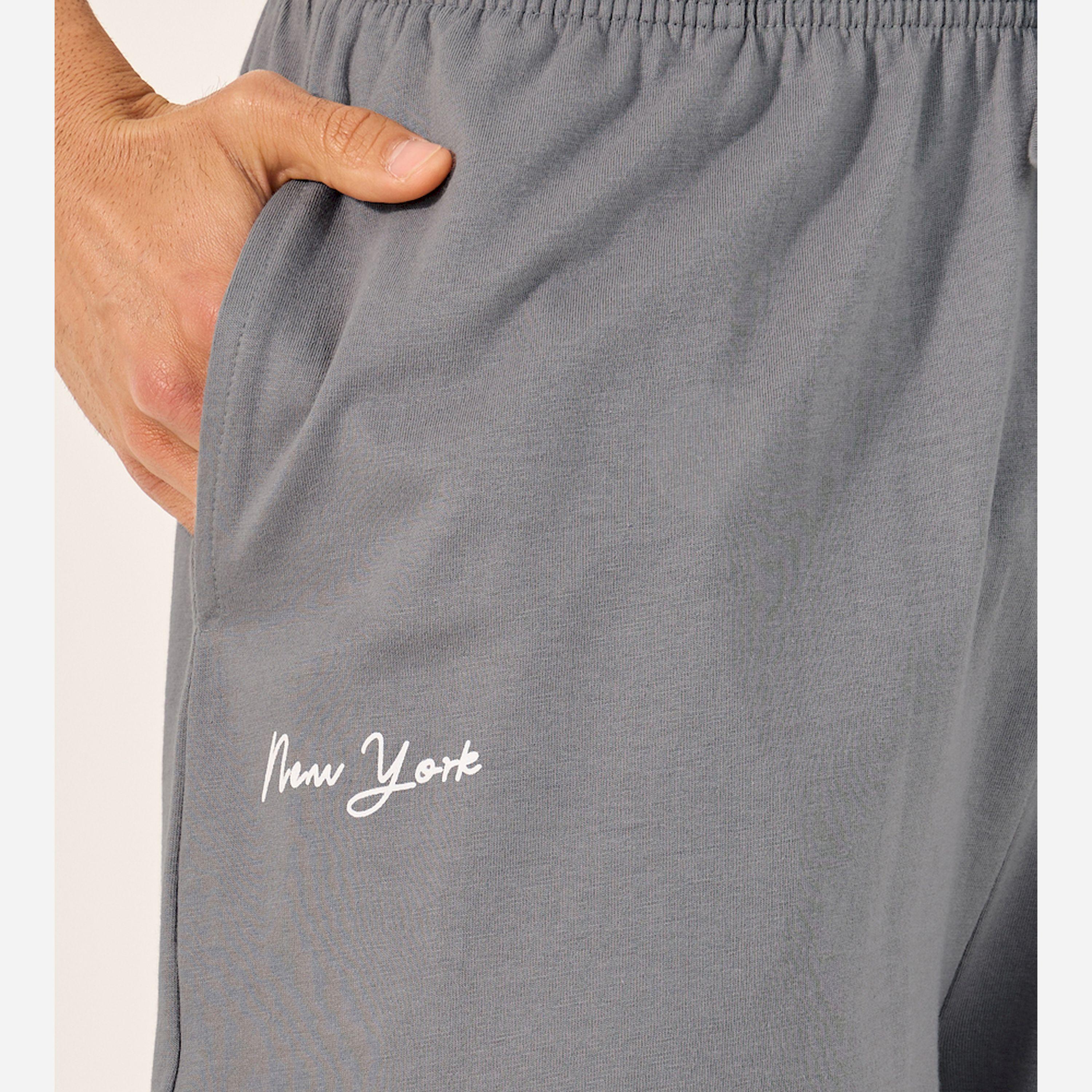 Styli Unwind Slogan Printed Round Neck T-Shirt And Short Pyjama Set-men-clothing-nightwear-sets-image-6
