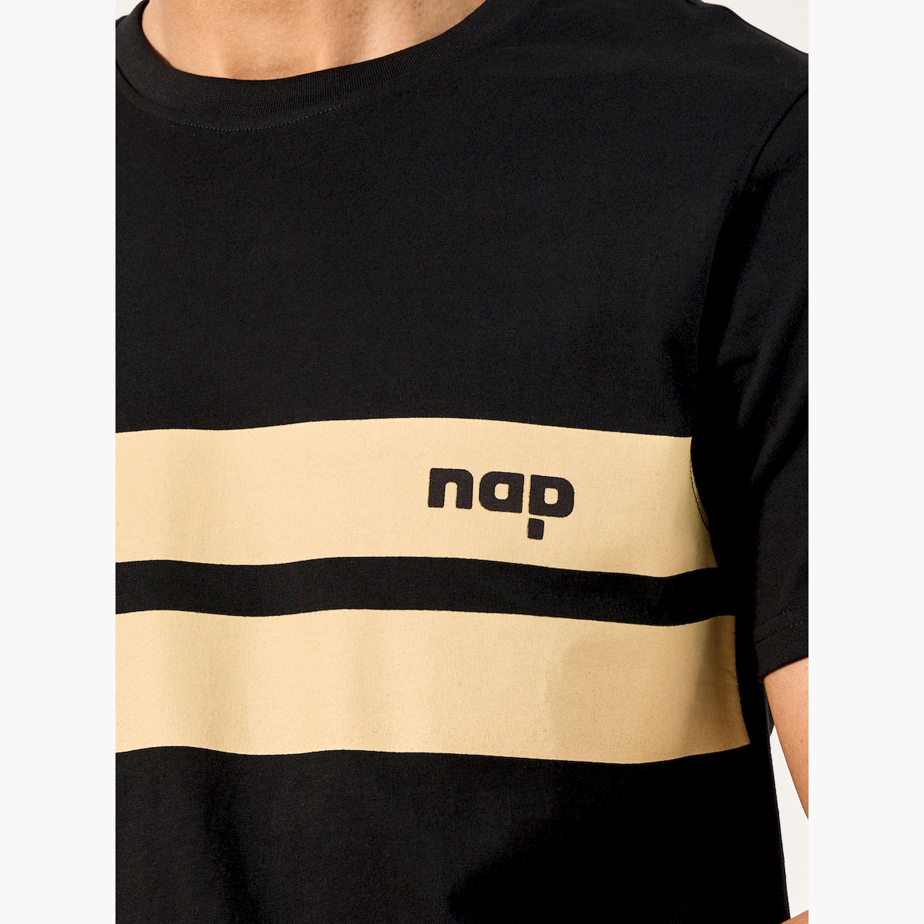 Styli Striped Regular Fit T-Shirt and Short Pyjama Set-men-clothing-nightwear-sets-image-3