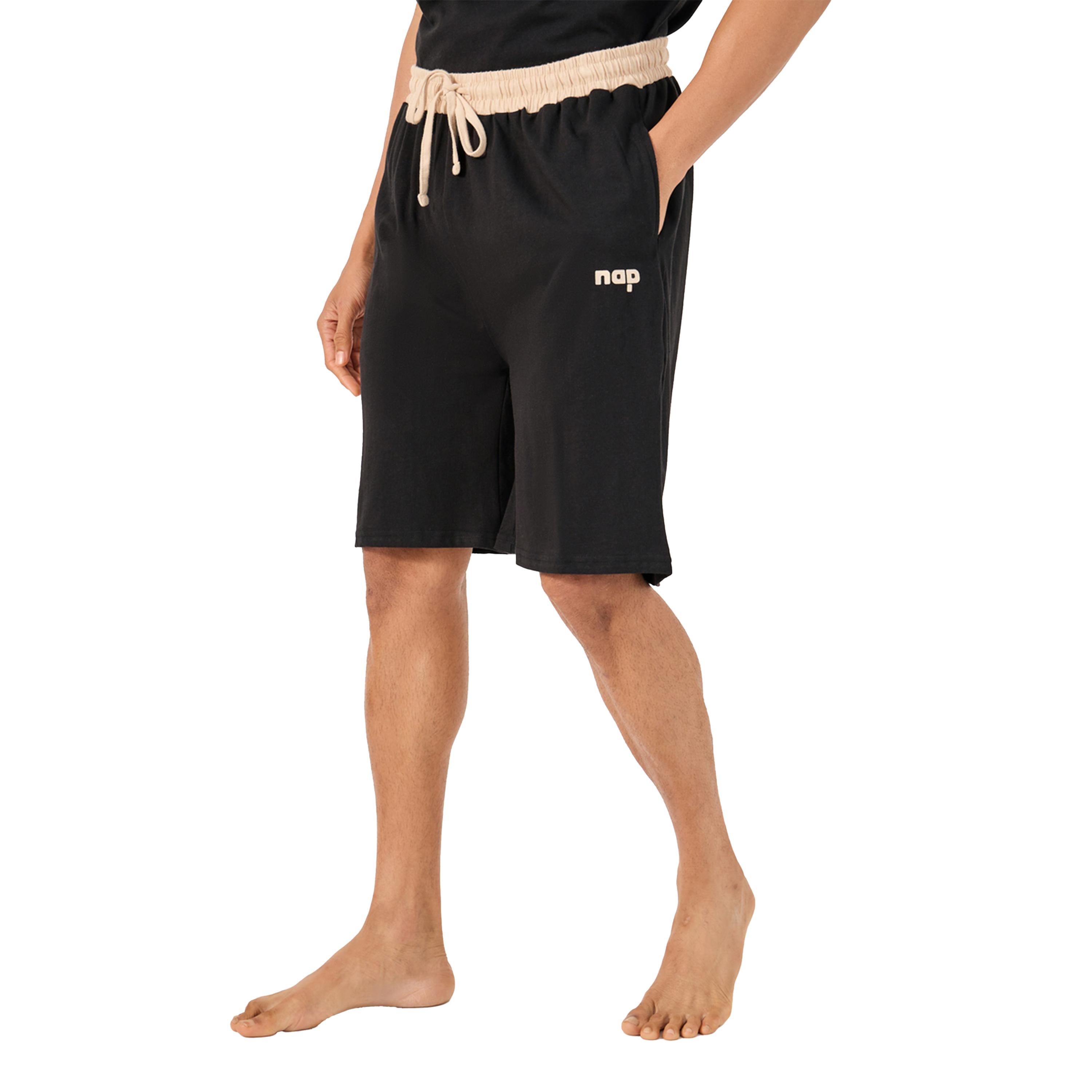 ستايلي -  طقم تي شيرت مخطط بقصّة عادية وبيجاما قصيرة-men-clothing-nightwear-sets-image-4