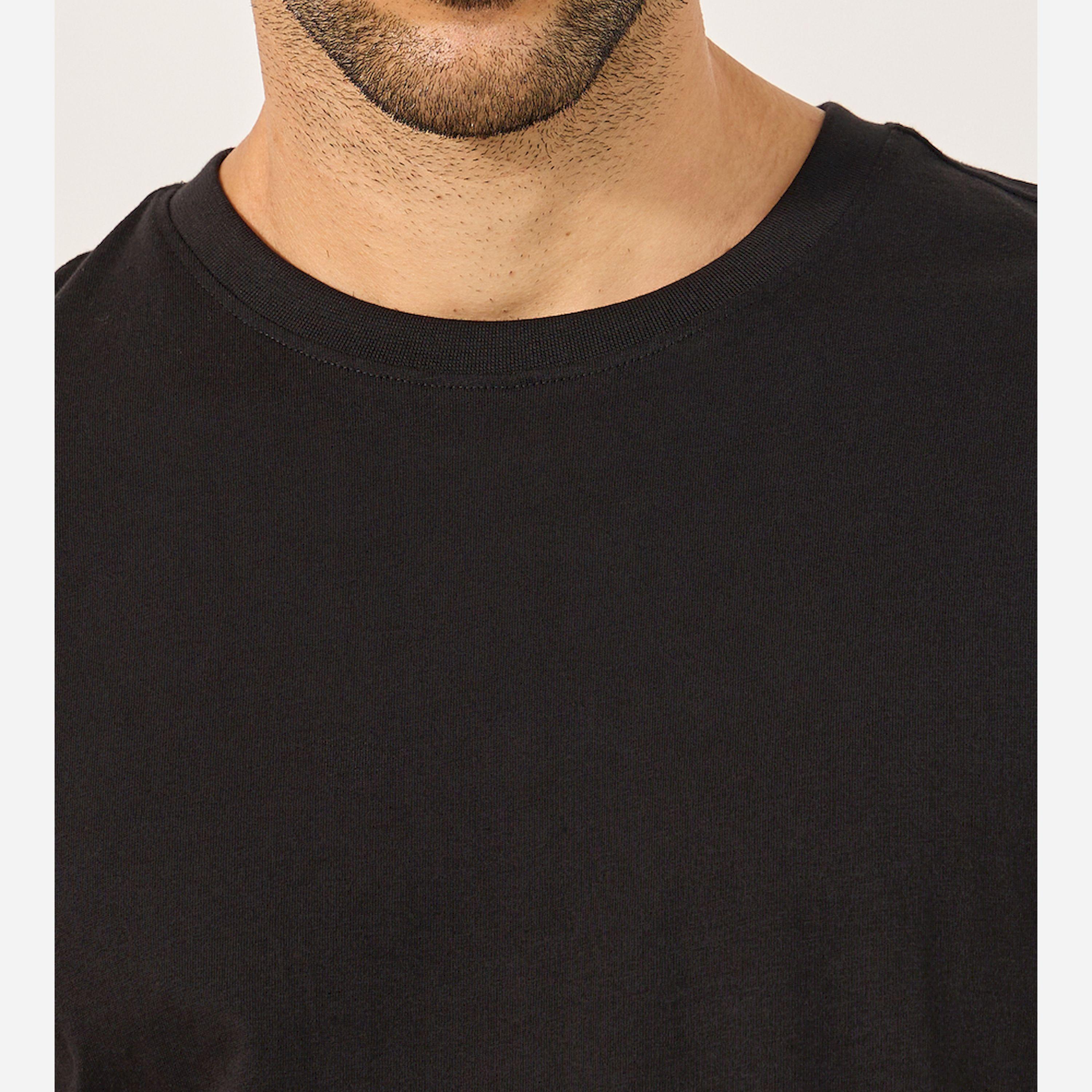 ستايلي - أنوايند طقم قطعتين - تي شيرت سادة برقبة دائرية مع بنطال بيجامة-men-clothing-nightwear-sets-image-4