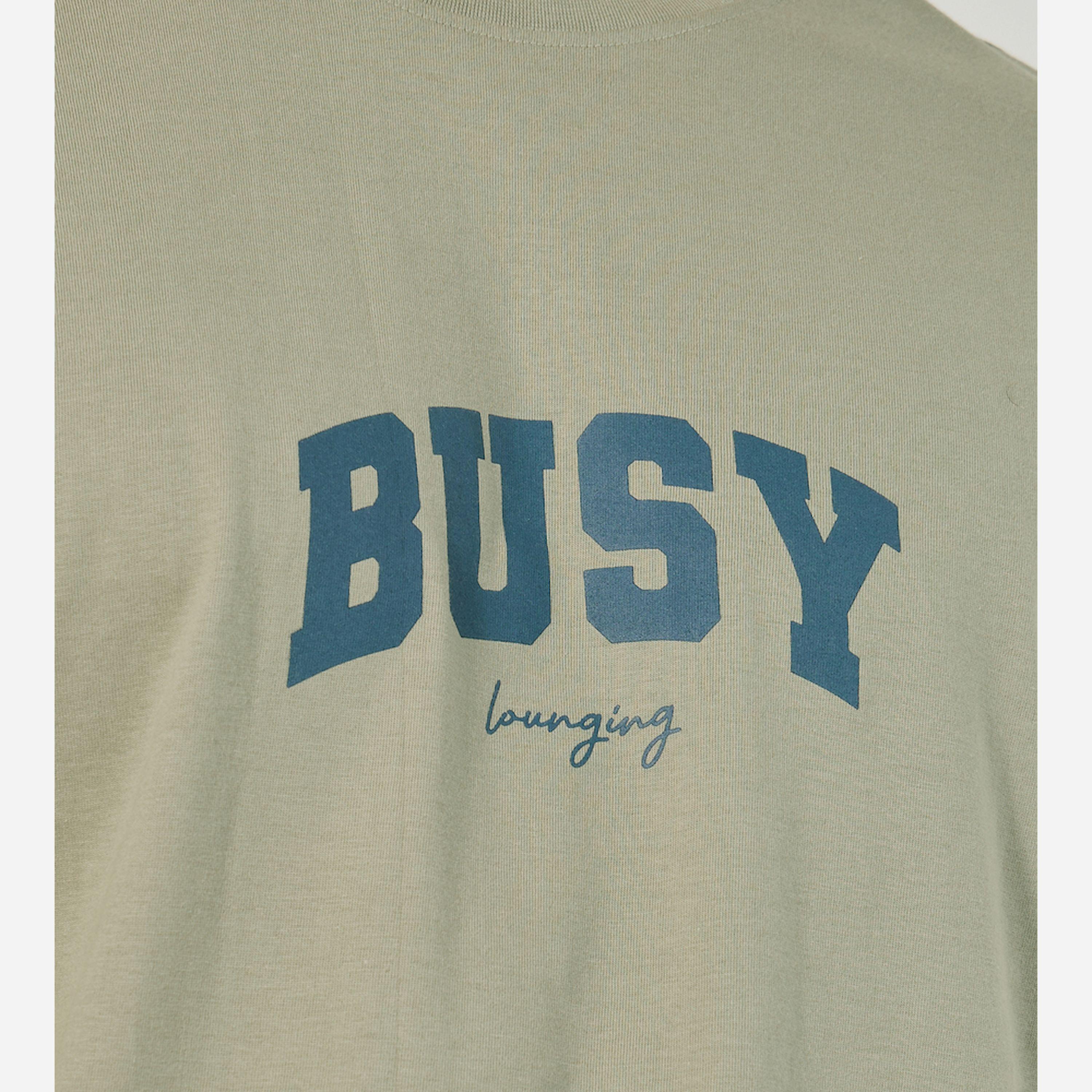 Styli Unwind Slogan Print Round Neck T-Shirt And Short Pyjama Set-men-clothing-nightwear-sets-image-3