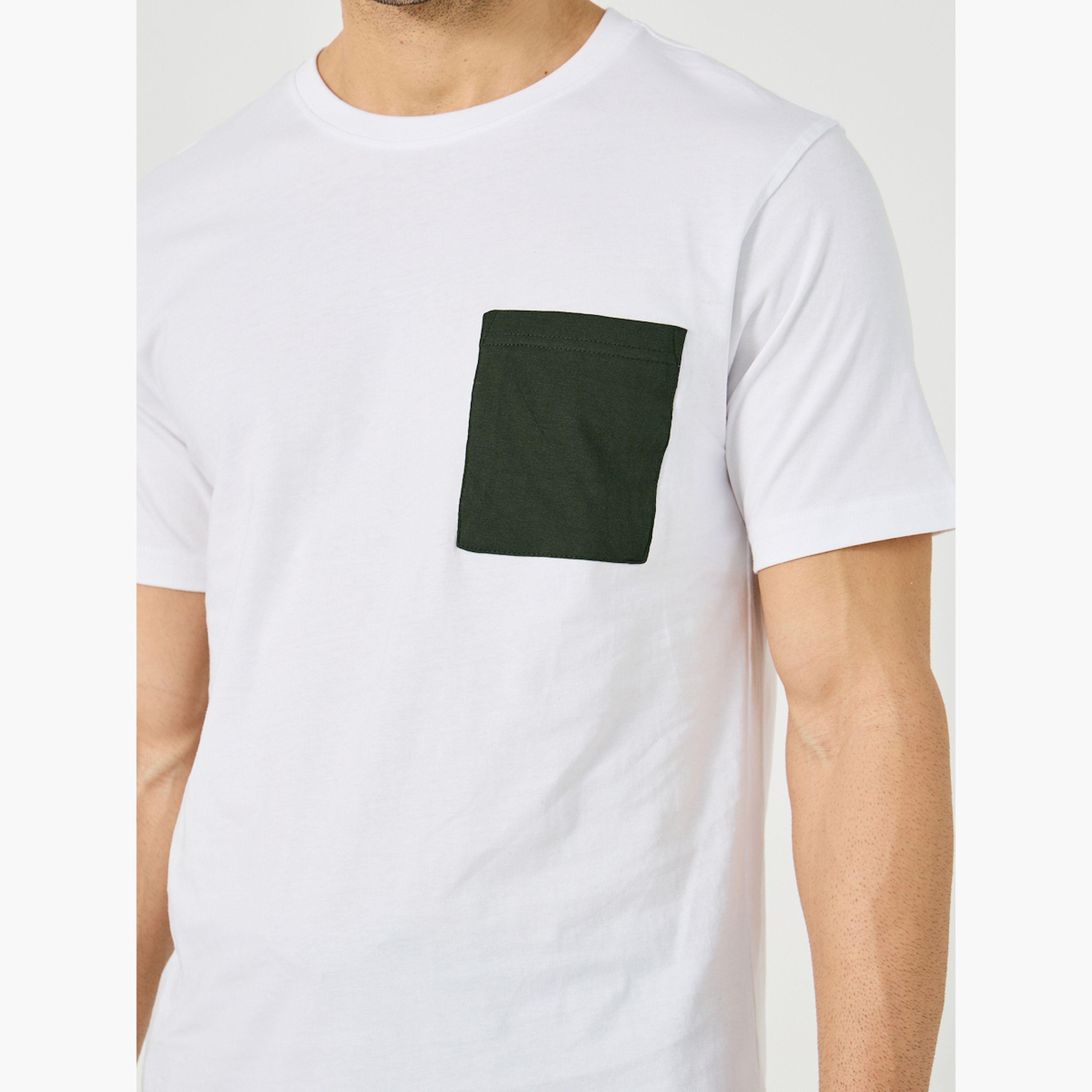 Styli Solid Contrast Pocket Detail T-Shirt and Pyjama Set-men-clothing-nightwear-sets-image-3