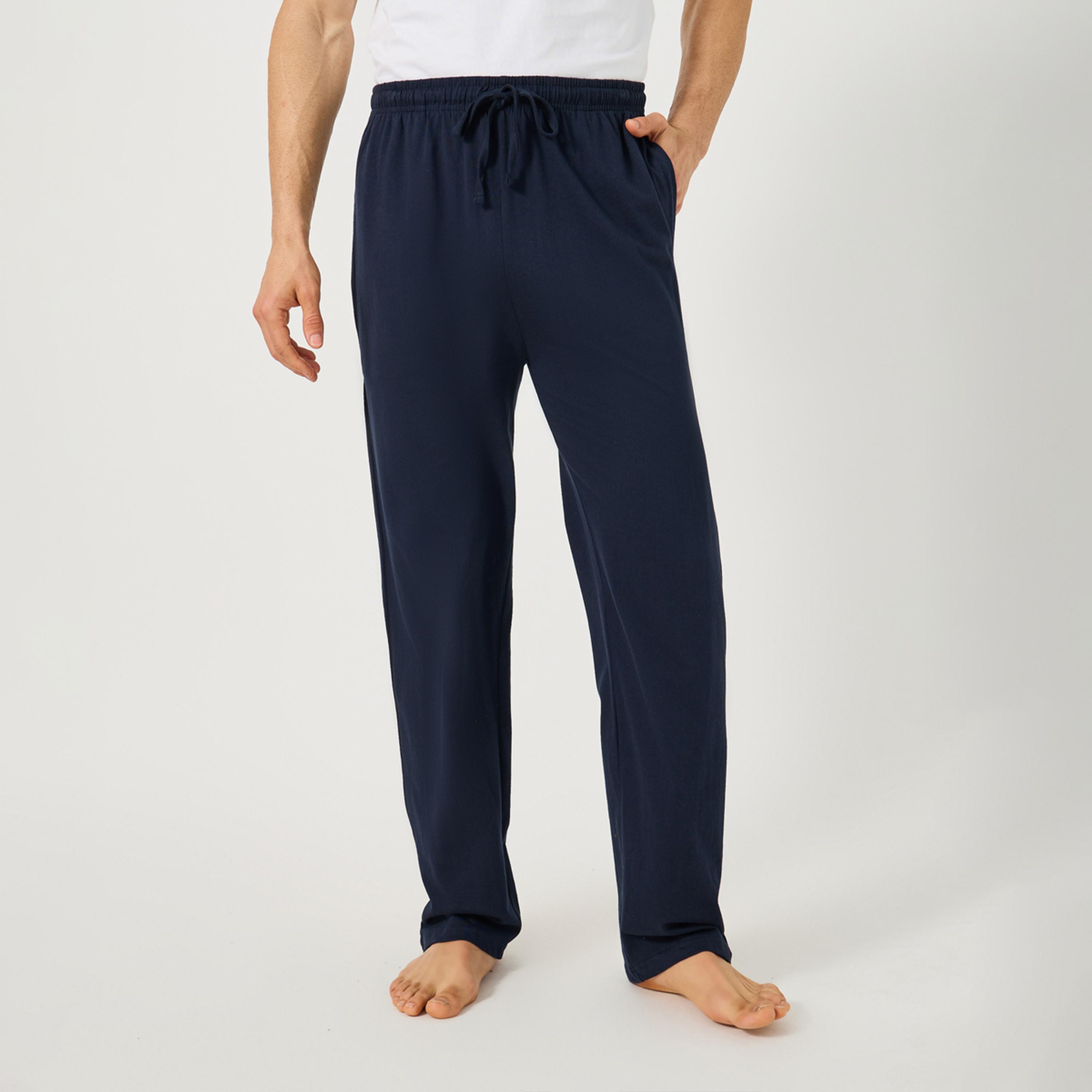 ستايلي - طقم تي شيرت بجيب متباين اللون مع بنطال بيجامة-men-clothing-nightwear-sets-image-5