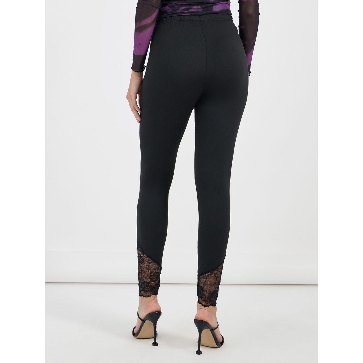 Styli Lace Hem Insert Detail Leggings-women-clothing-bottoms-leggings-image-4
