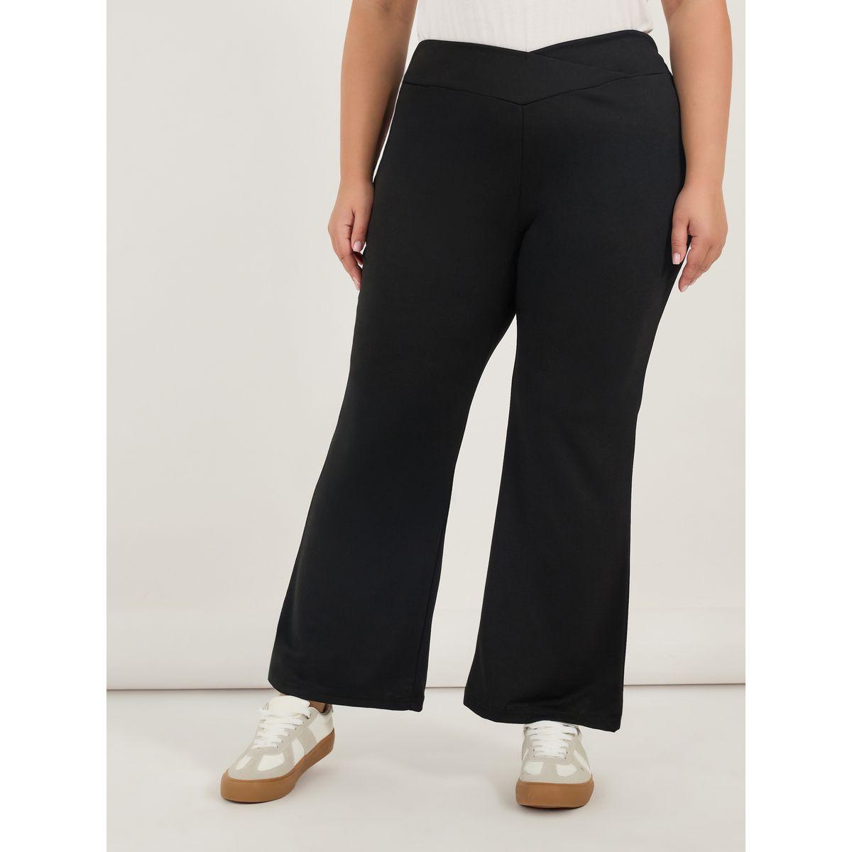 بنطال واسع بمقاس كبير وخصر بنمط كروس-women-clothing-bottoms-trousers-image-2
