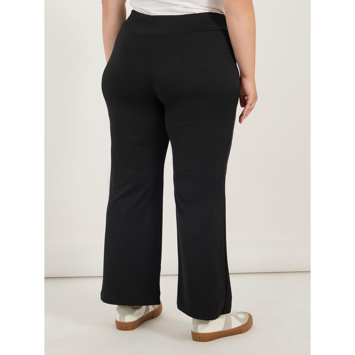 Styli Plus Size Criss-Cross Waistband High Rise Flared Pants-women-clothing-bottoms-trousers-image-4