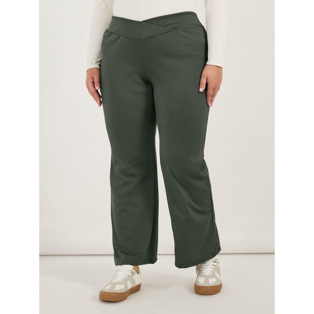 Styli Plus Size Criss-Cross Waistband High Rise Flared Pants-women-clothing-bottoms-trousers-image-2