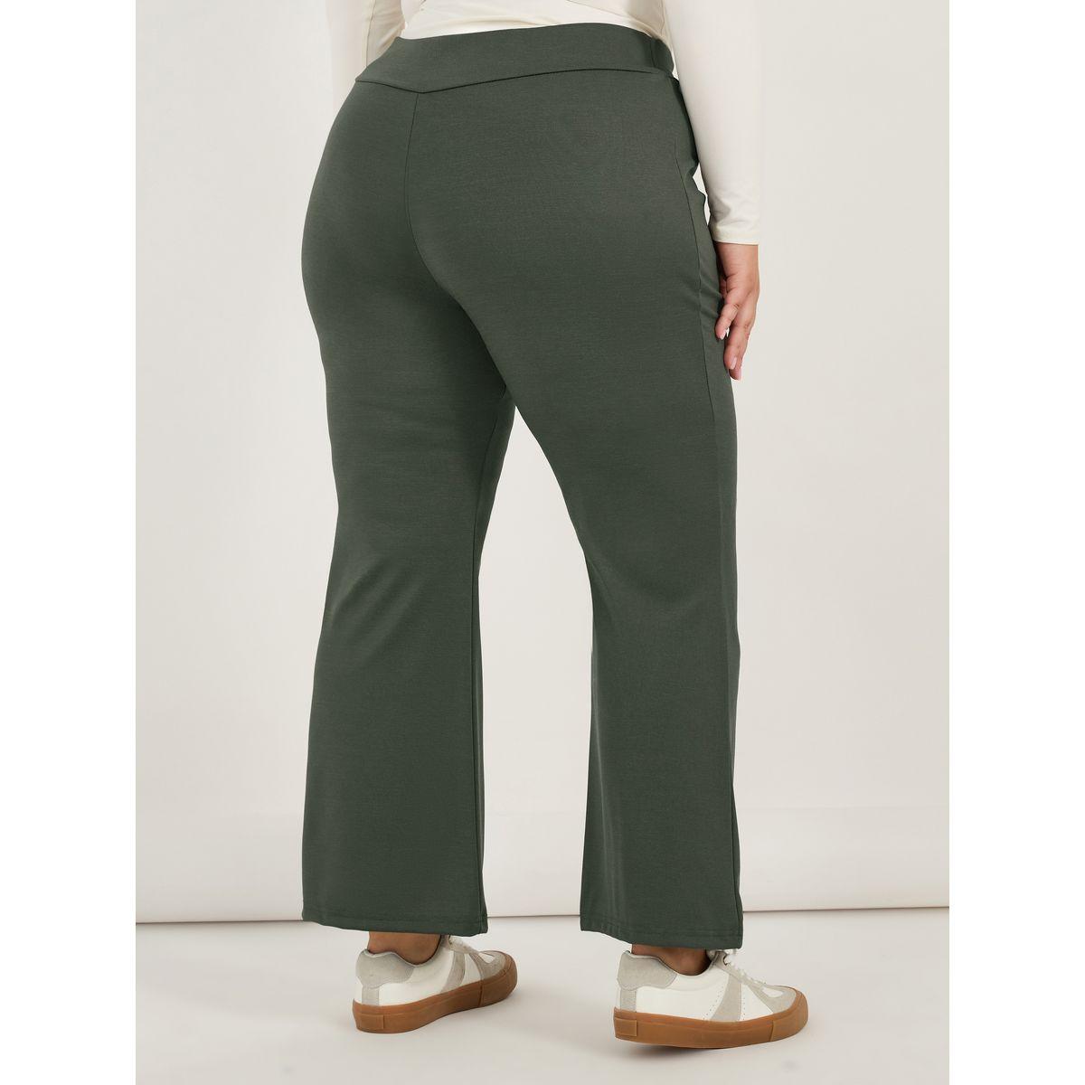 بنطال واسع بمقاس كبير وخصر بنمط كروس-women-clothing-bottoms-trousers-image-4