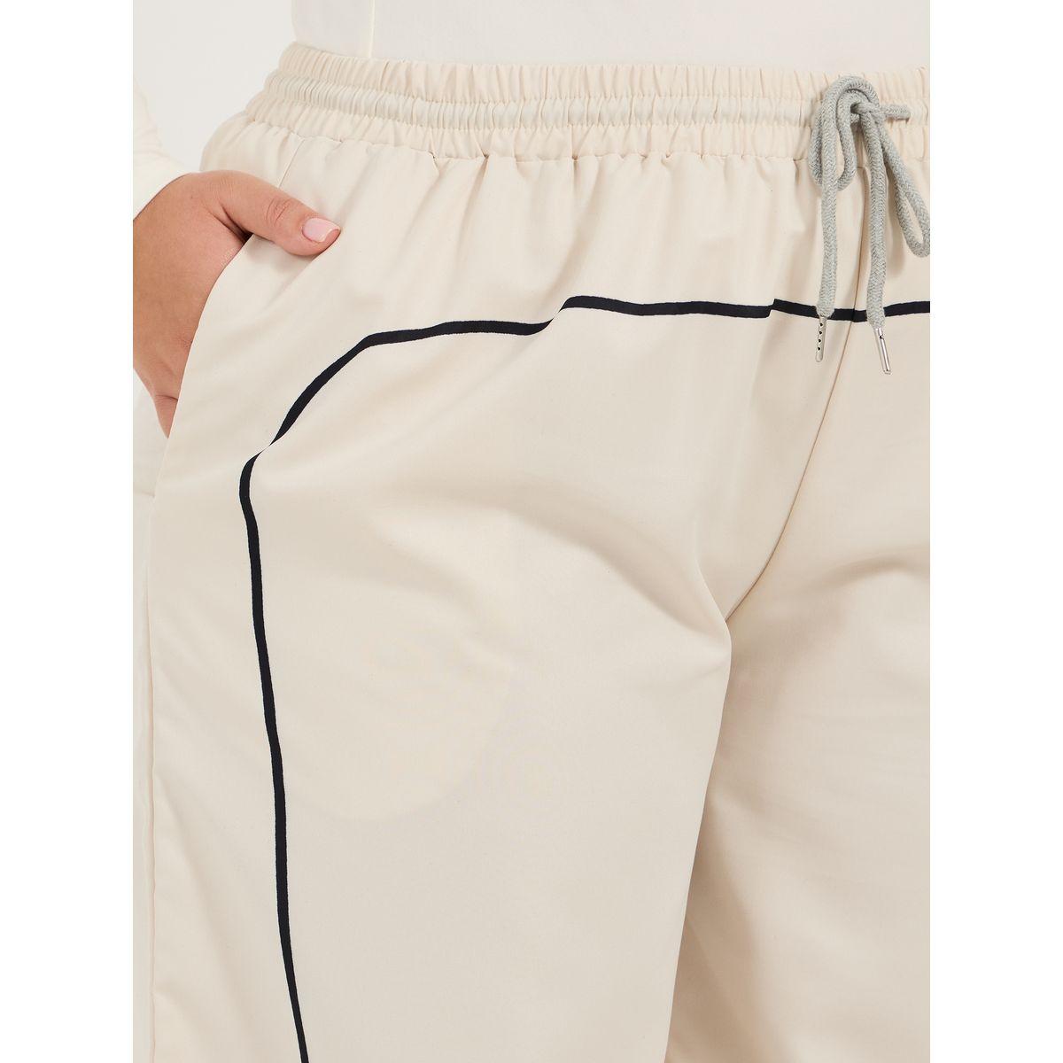 بنطال بمقاس كبير وخصر متوسط مع أربطة-women-clothing-bottoms-trousers-image-3
