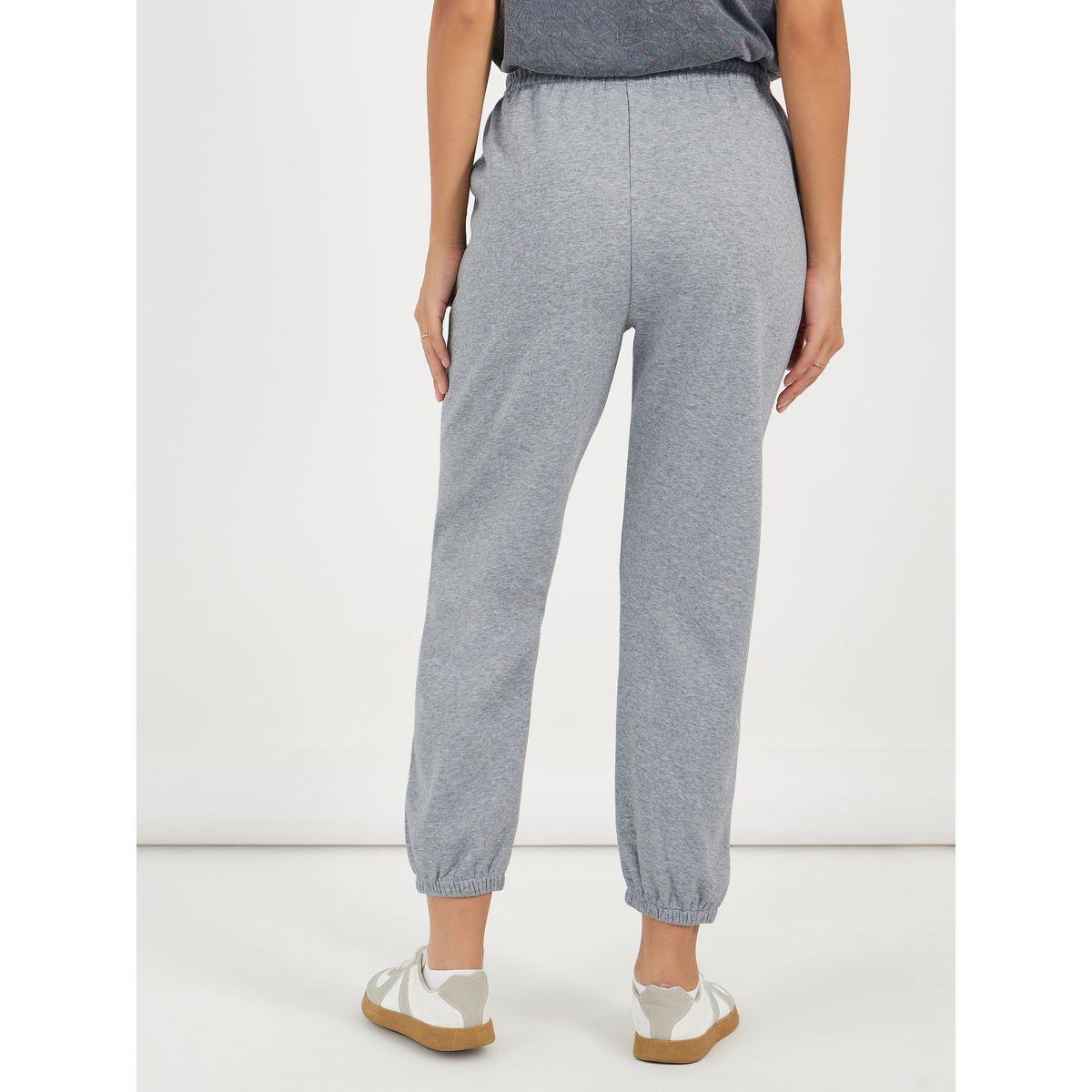جوغر سادة بحواف مكبلة وتفاصيل مدروزة-women-clothing-bottoms-joggers-image-4