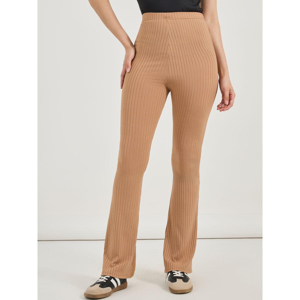 Styli Fit & Flare Textured Joggers with Elasticated Waistband-women-clothing-bottoms-joggers-image-2