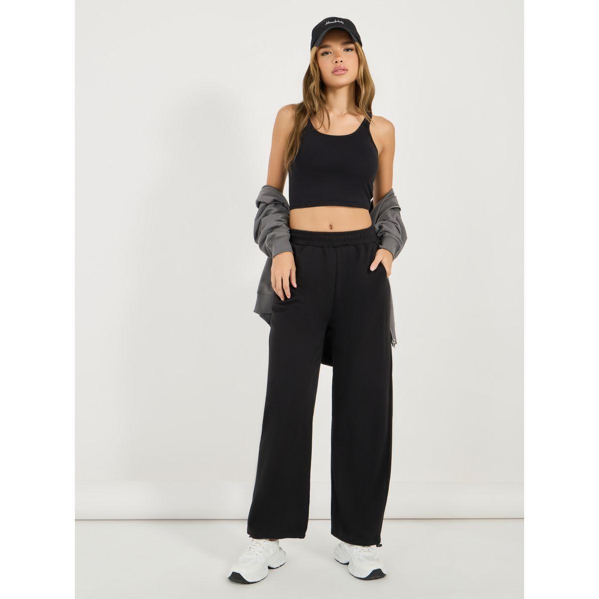 Styli Toggle Cuffed Detail Relaxed Fit Joggers-women-clothing-bottoms-joggers-image-1