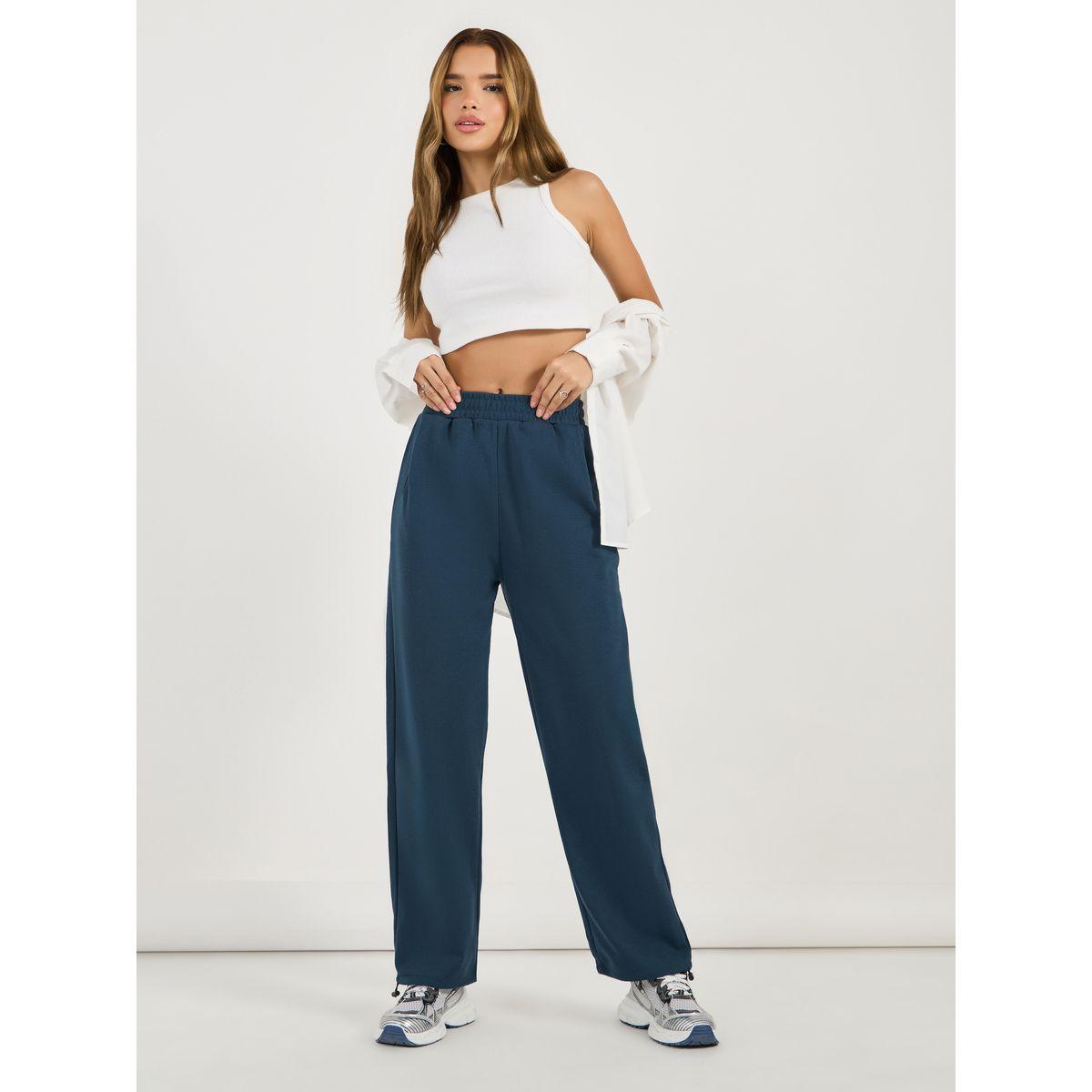 Styli Toggle Cuffed Detail Relaxed Fit Joggers-women-clothing-bottoms-joggers-image-1