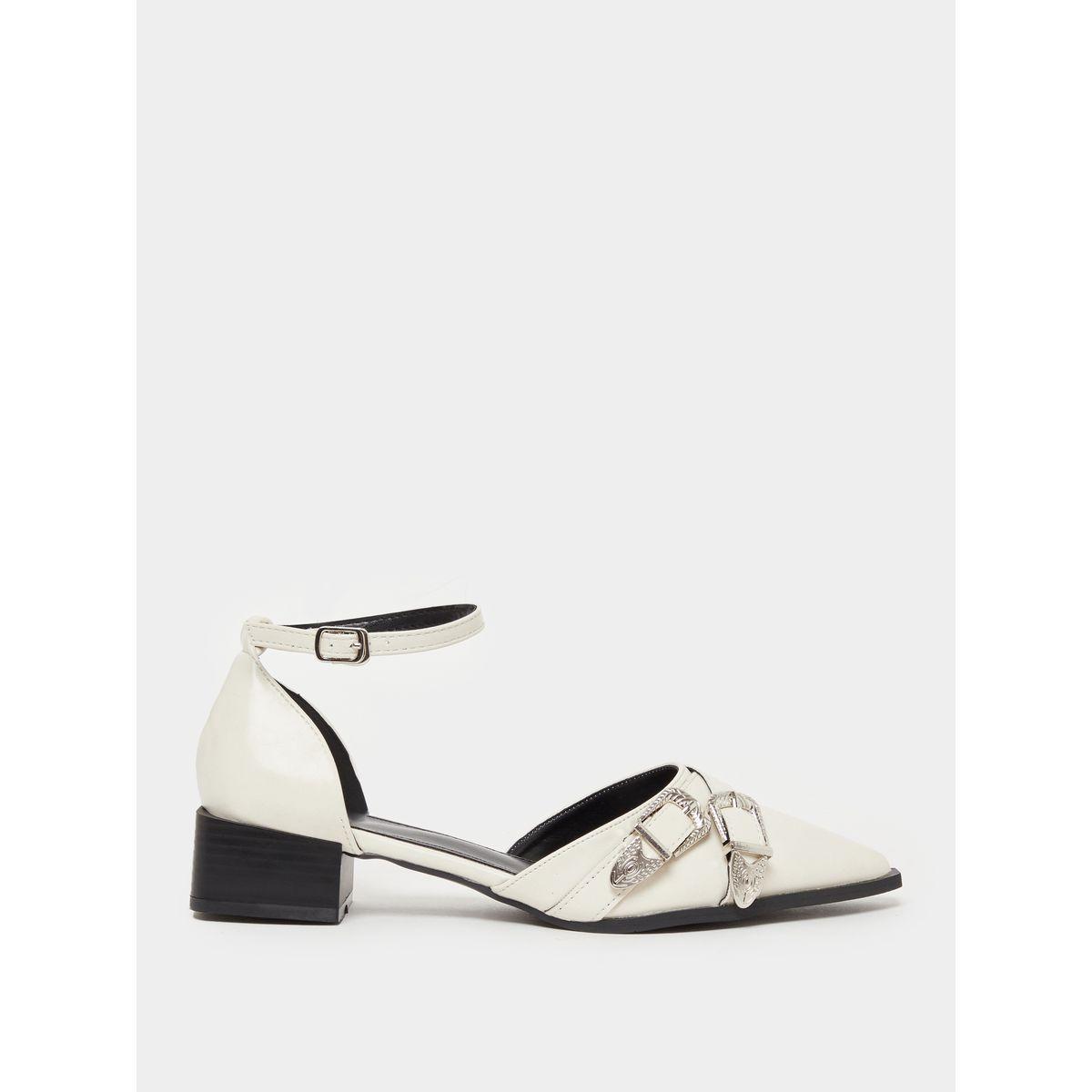 Styli Ankle Strap Buckle Accent Pointed Toe Formal Shoes-women-shoes-heels-image-2