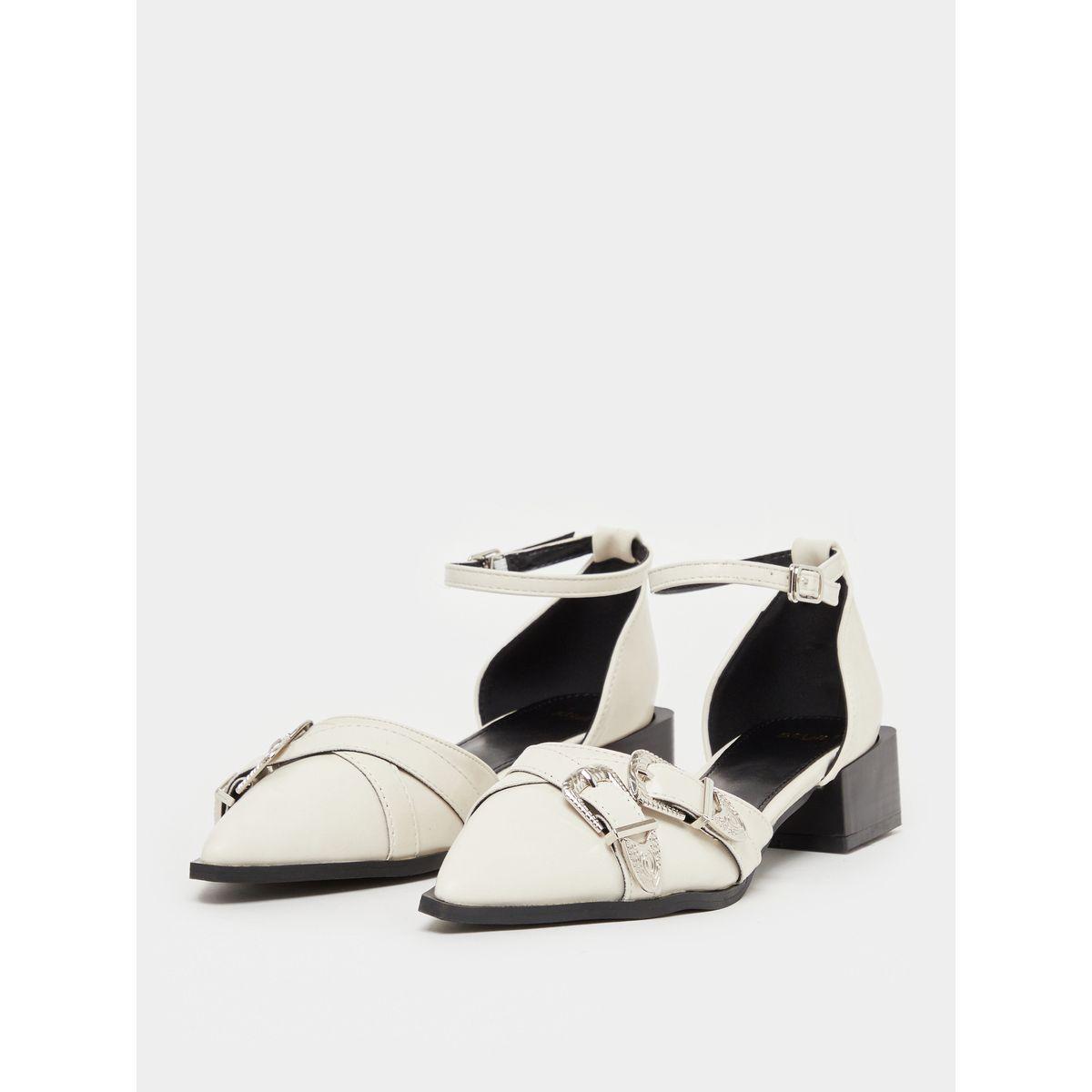 Styli Ankle Strap Buckle Accent Pointed Toe Formal Shoes-women-shoes-heels-image-3