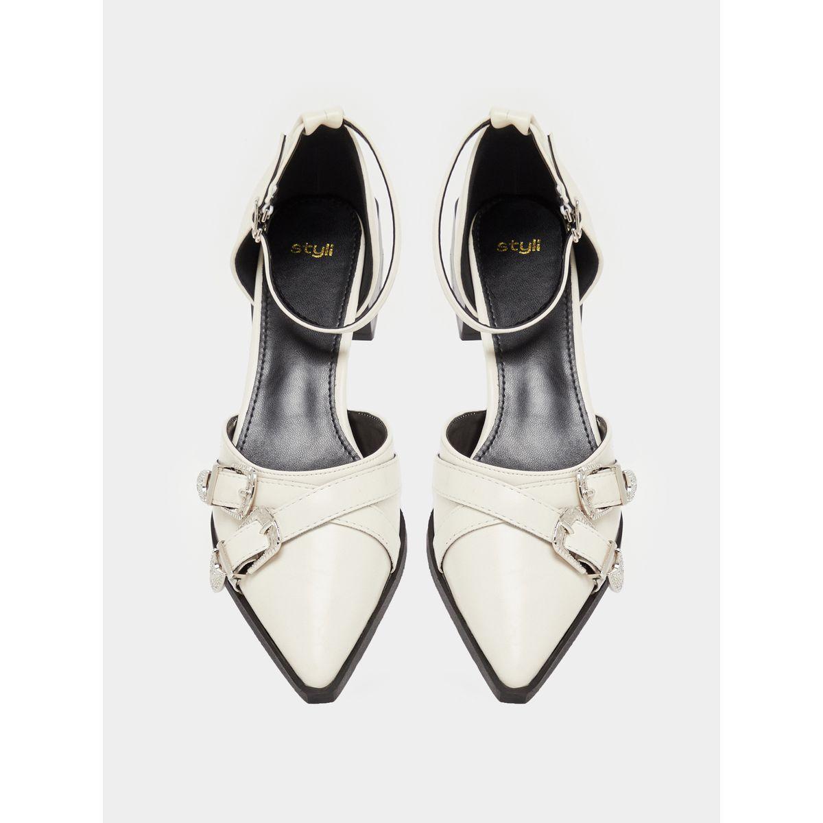 Styli Ankle Strap Buckle Accent Pointed Toe Formal Shoes-women-shoes-heels-image-6