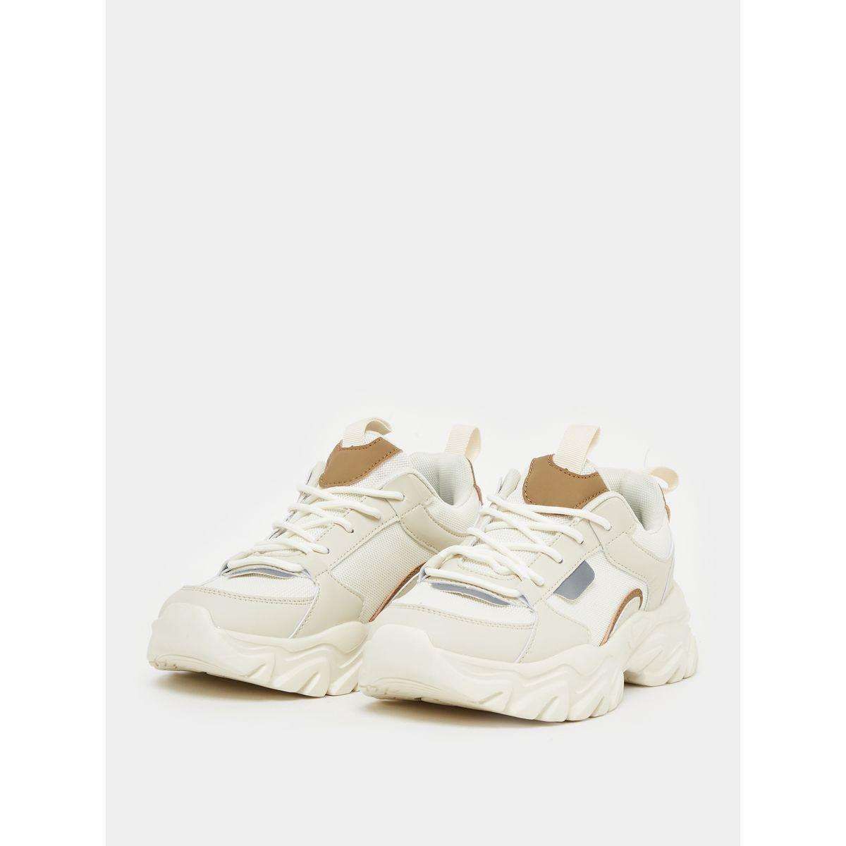 Styli Panelled Mesh Chunky Sole Sneakers-women-shoes-sneakers-image-3