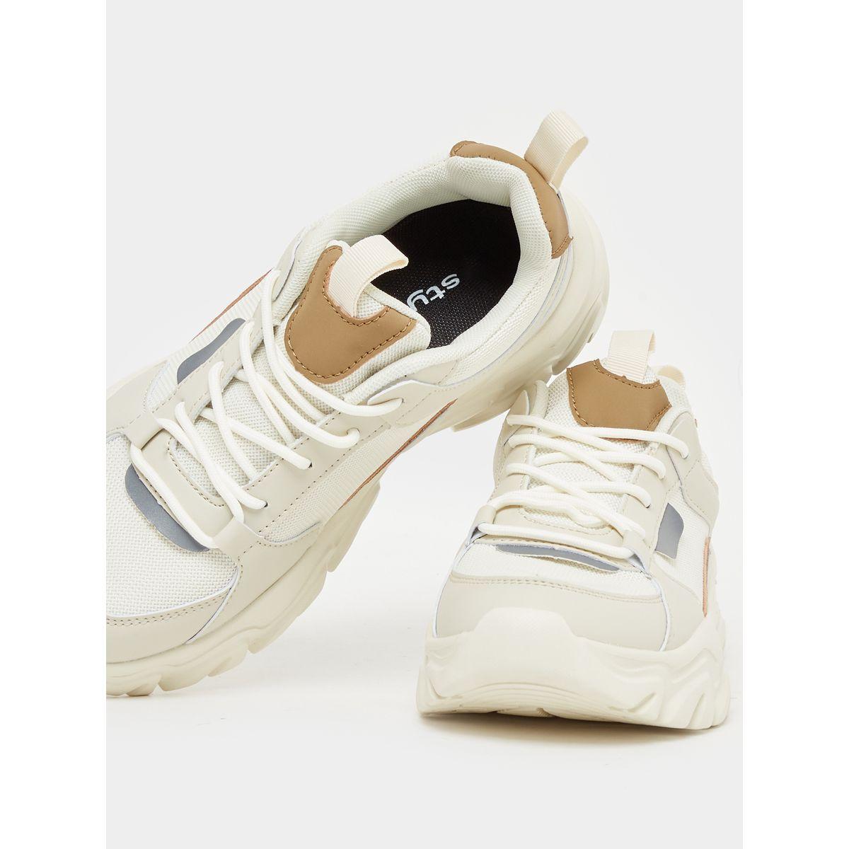 Styli Panelled Mesh Chunky Sole Sneakers-women-shoes-sneakers-image-4