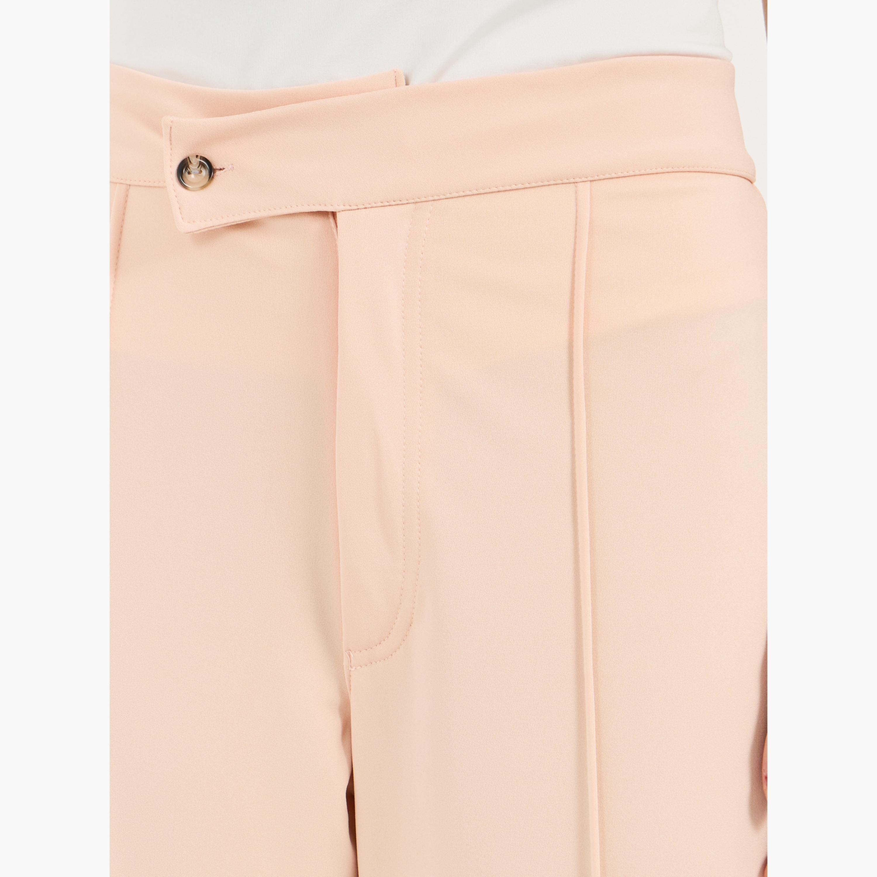 Styli Solid Pintuck Detail Straight Fit Pants-women-clothing-bottoms-trousers-image-3