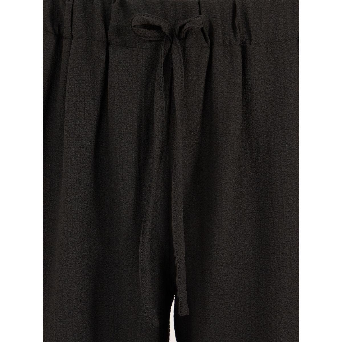 Solid Elasticated Waistband Wide Leg Pants with Drawstring-women-clothing-bottoms-trousers-image-3