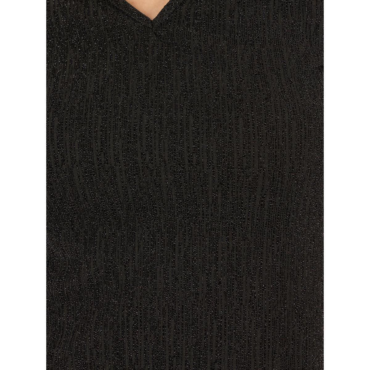 Styli Glitter Look Stretch Fitted Knit Top and Bodycon Maxi Skirt Co-Ords-women-clothing-coordsets-image-4