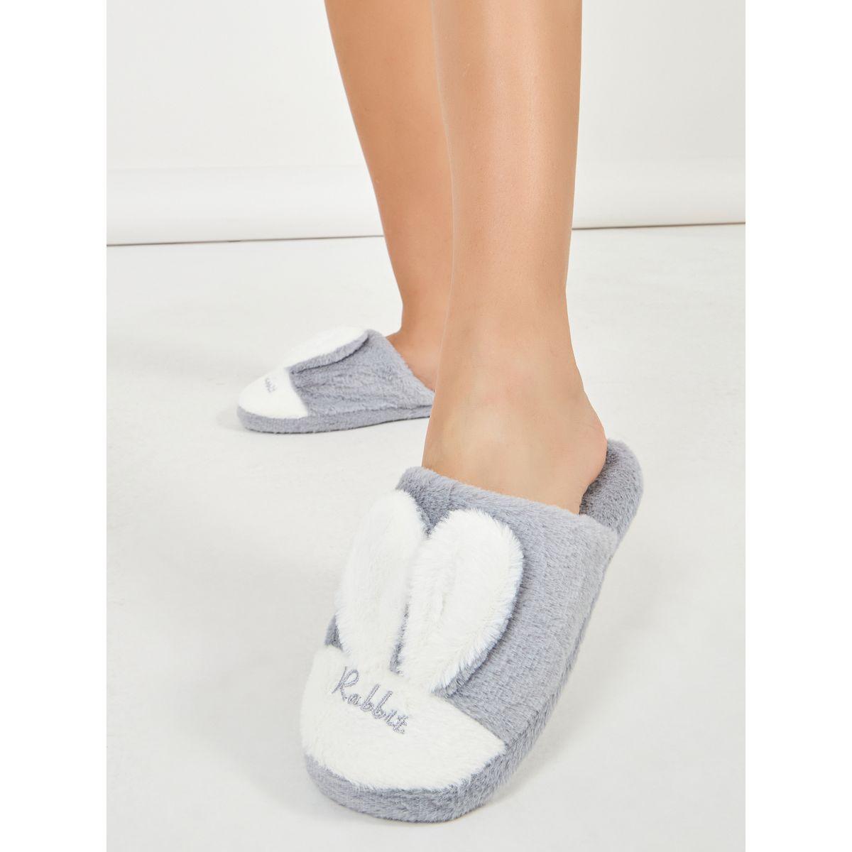 شبشب غرفة نوم مزين بأذنين أرنب-women-shoes-bedroomslippers-image-1