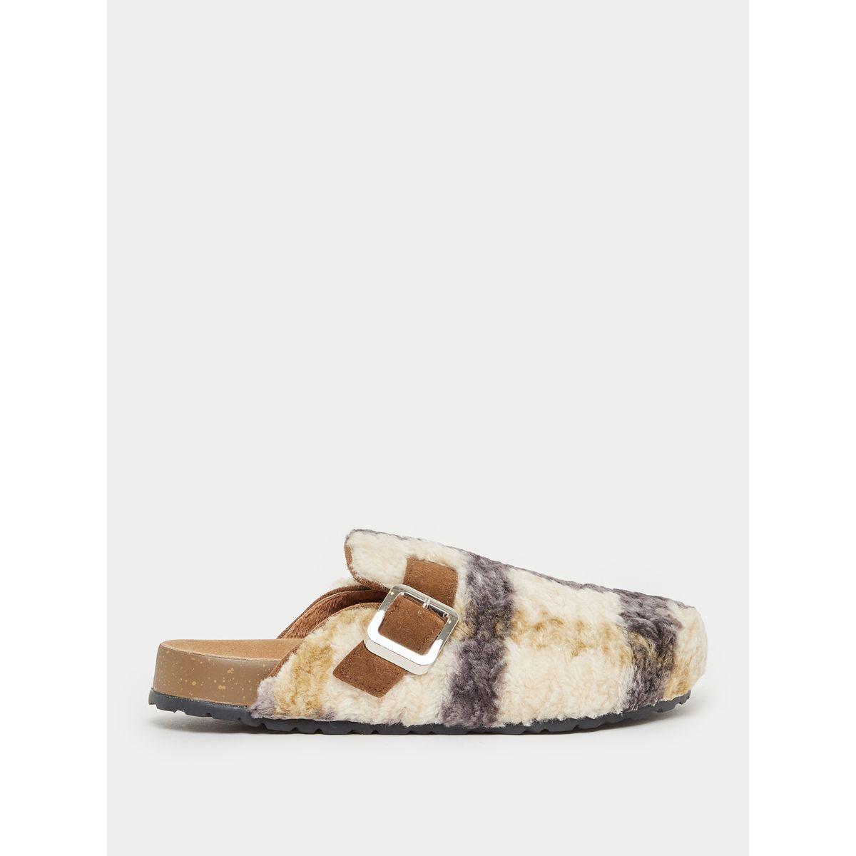 شبشب غرفة نوم بفرو صناعي وإبزيم-women-shoes-bedroomslippers-image-2