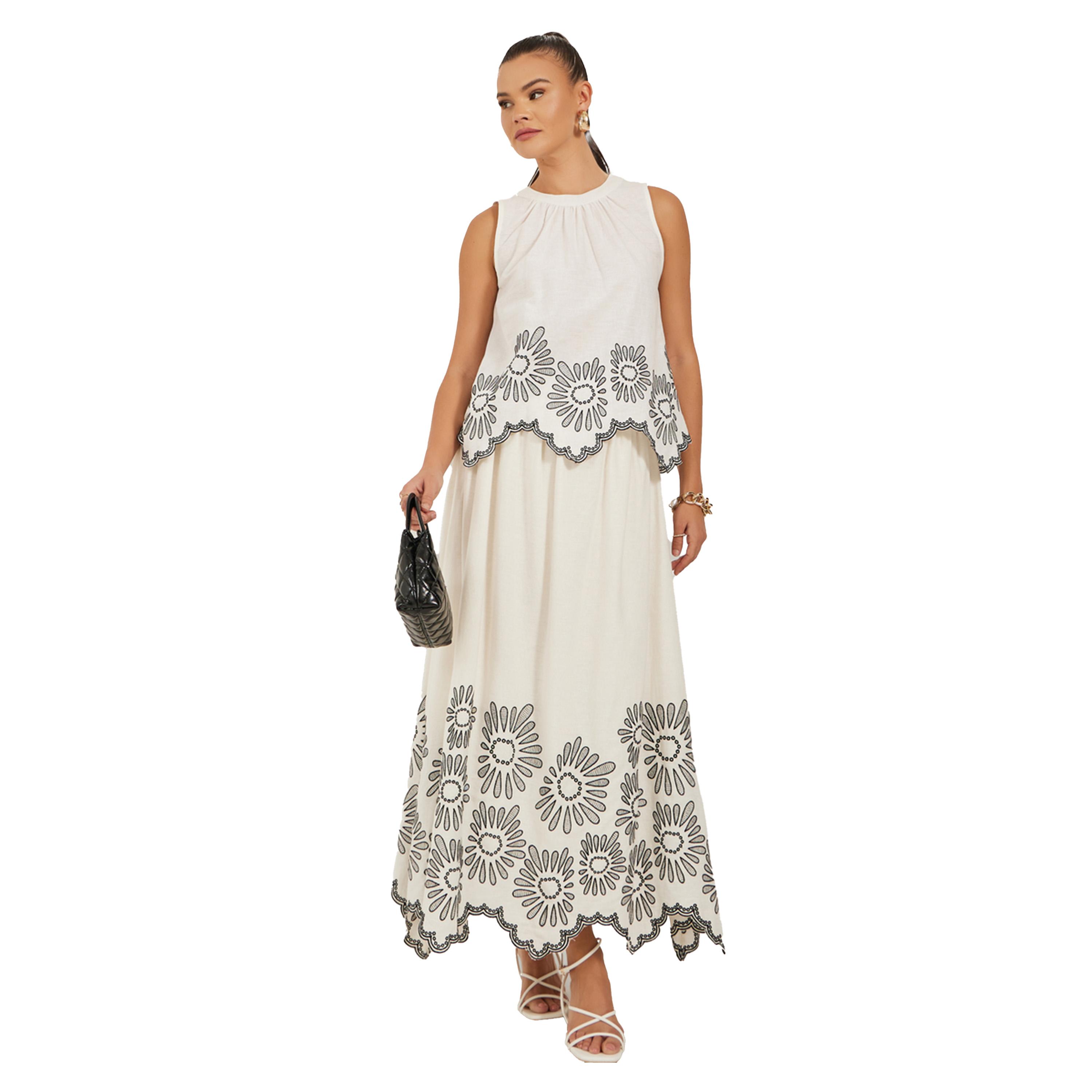 Styli Schiffli Embroidered Hem Sleeveless Blouse-women-clothing-shirtsandblouses-blouses-image-2
