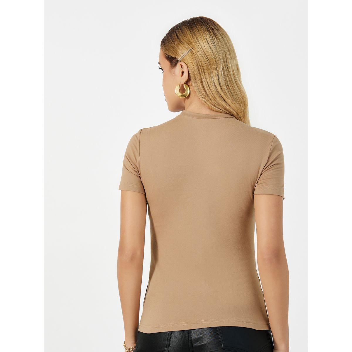 Styli Solid Short Sleeves Round Neck T-Shirt-women-clothing-tshirts-image-4