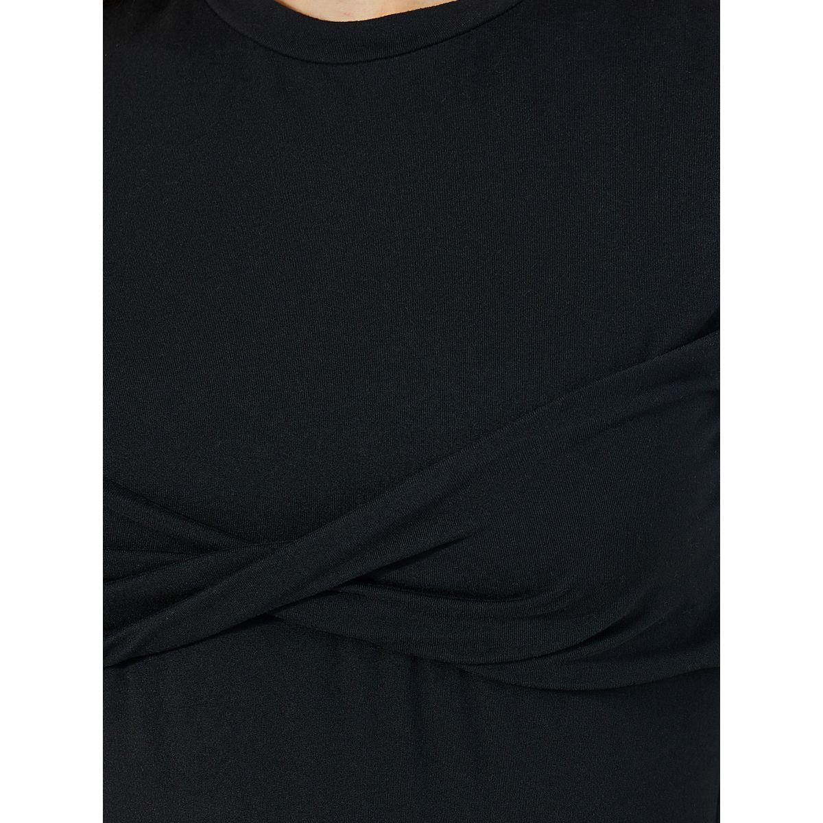 Styli Solid Short Sleeves Round Neck Fitted T-Shirt-women-clothing-tshirts-image-3