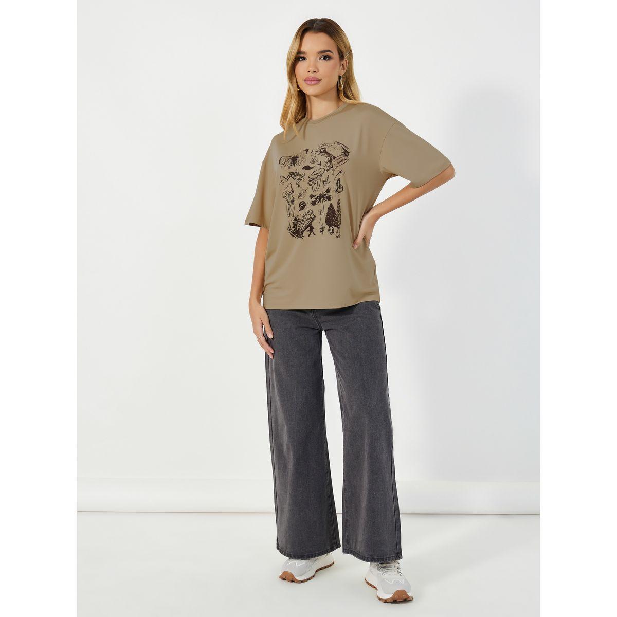Styli Oversized Graphic Print Round Neck T-shirt-women-clothing-tshirts-image-2