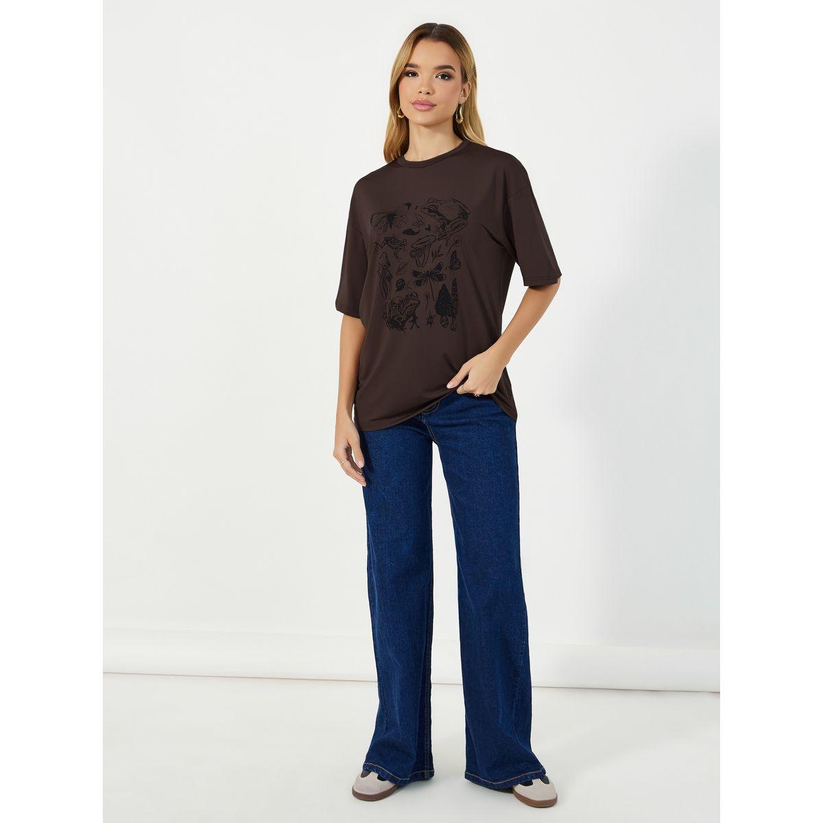 Styli Oversized Graphic Print Round Neck T-shirt-women-clothing-tshirts-image-2