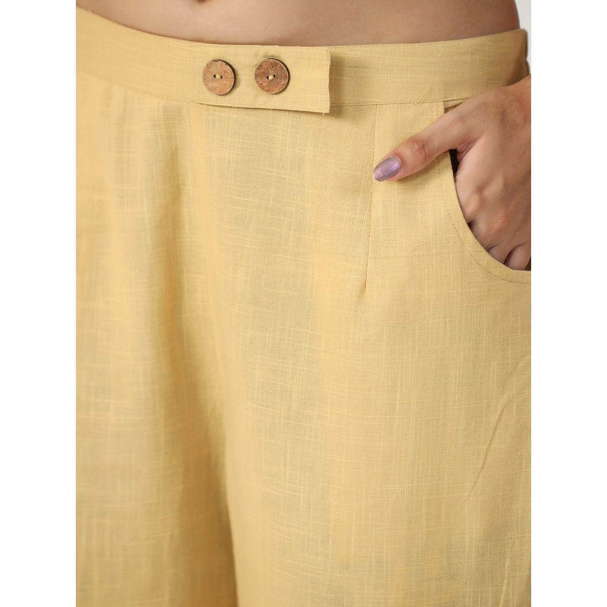طقم من بنطال بيجاما وبلوزة قطن سادة سانسكريتي هومز × ستايلي-women-clothing-nightwear-pyjamas-longsets-image-8