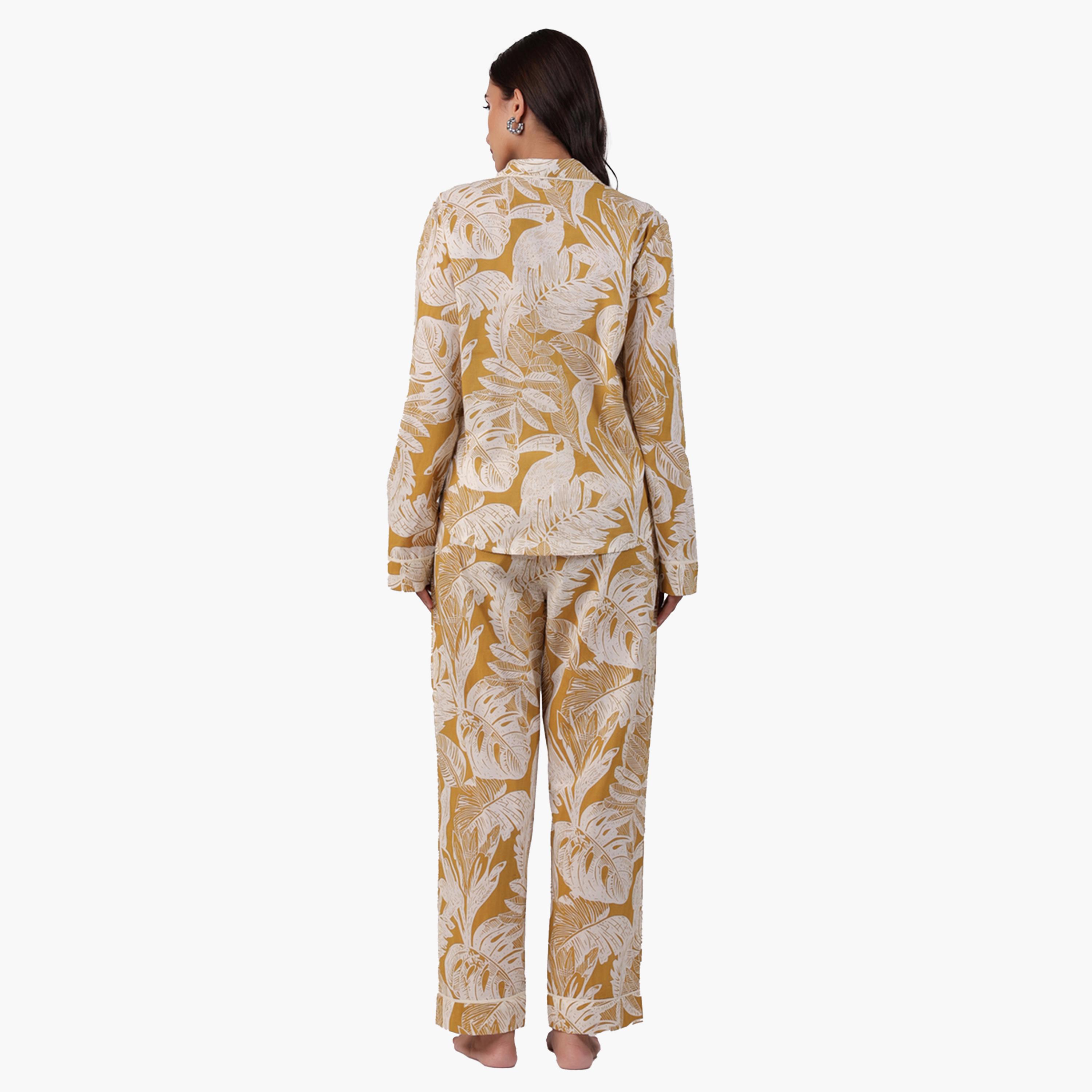 Sanskrutihomes X Styli Pure Cotton Printed Shirt and Pyjama Set-women-clothing-nightwear-pyjamas-longsets-image-2