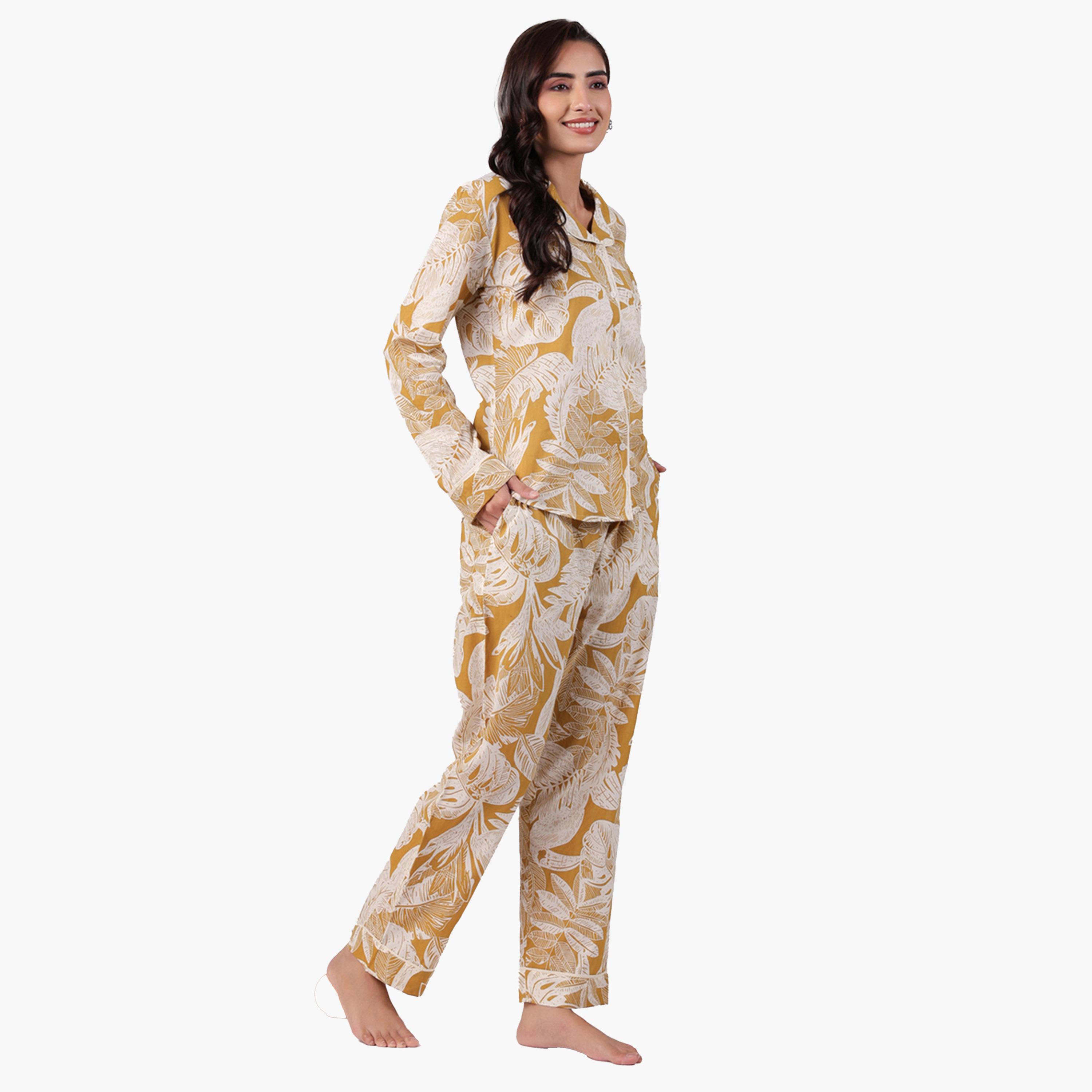 Sanskrutihomes X Styli Pure Cotton Printed Shirt and Pyjama Set-women-clothing-nightwear-pyjamas-longsets-image-3