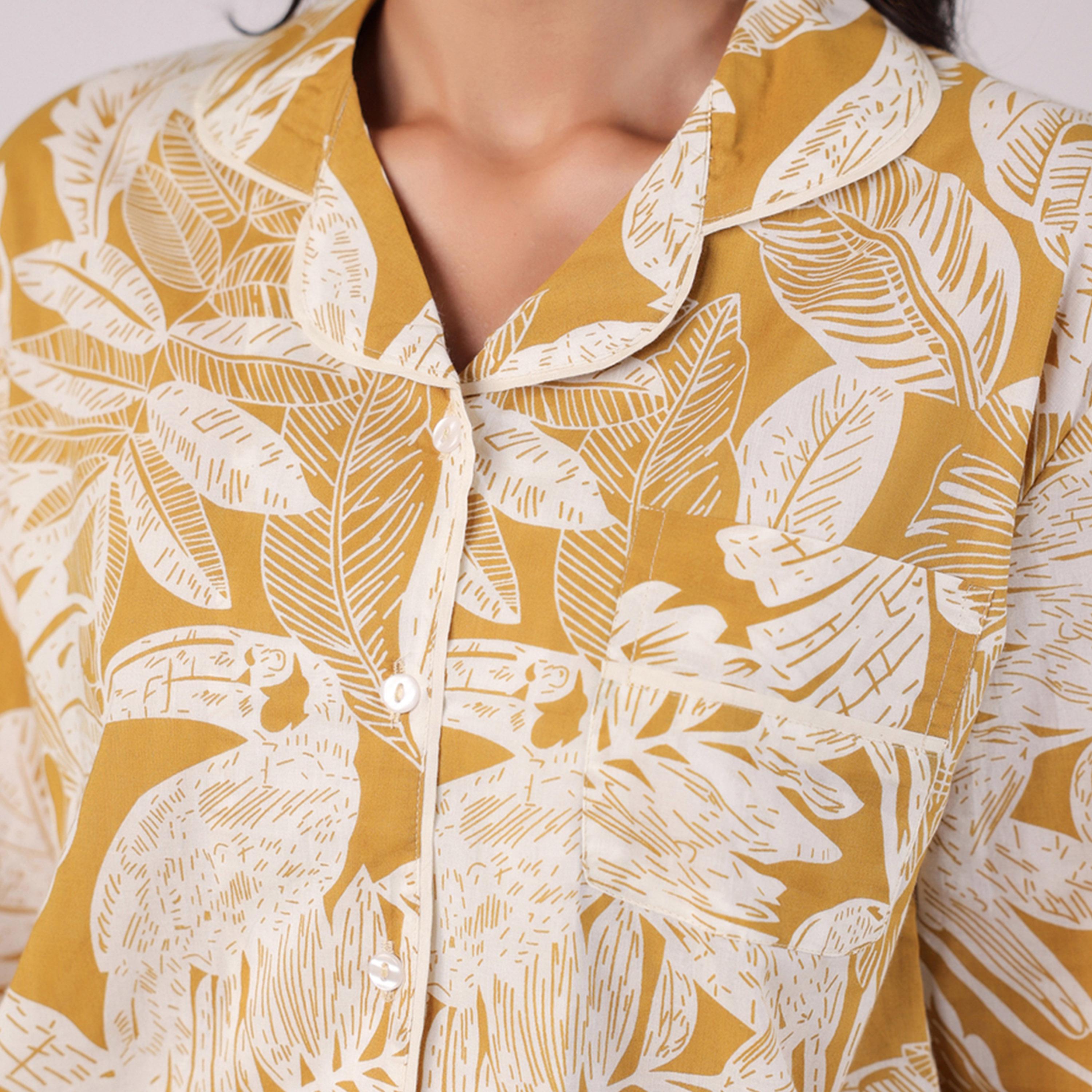 سانسكروتي هومز × ستايلي - طقم قميص وبنطال بيجامة من القطن الخالص مطبوع-women-clothing-nightwear-pyjamas-longsets-image-5
