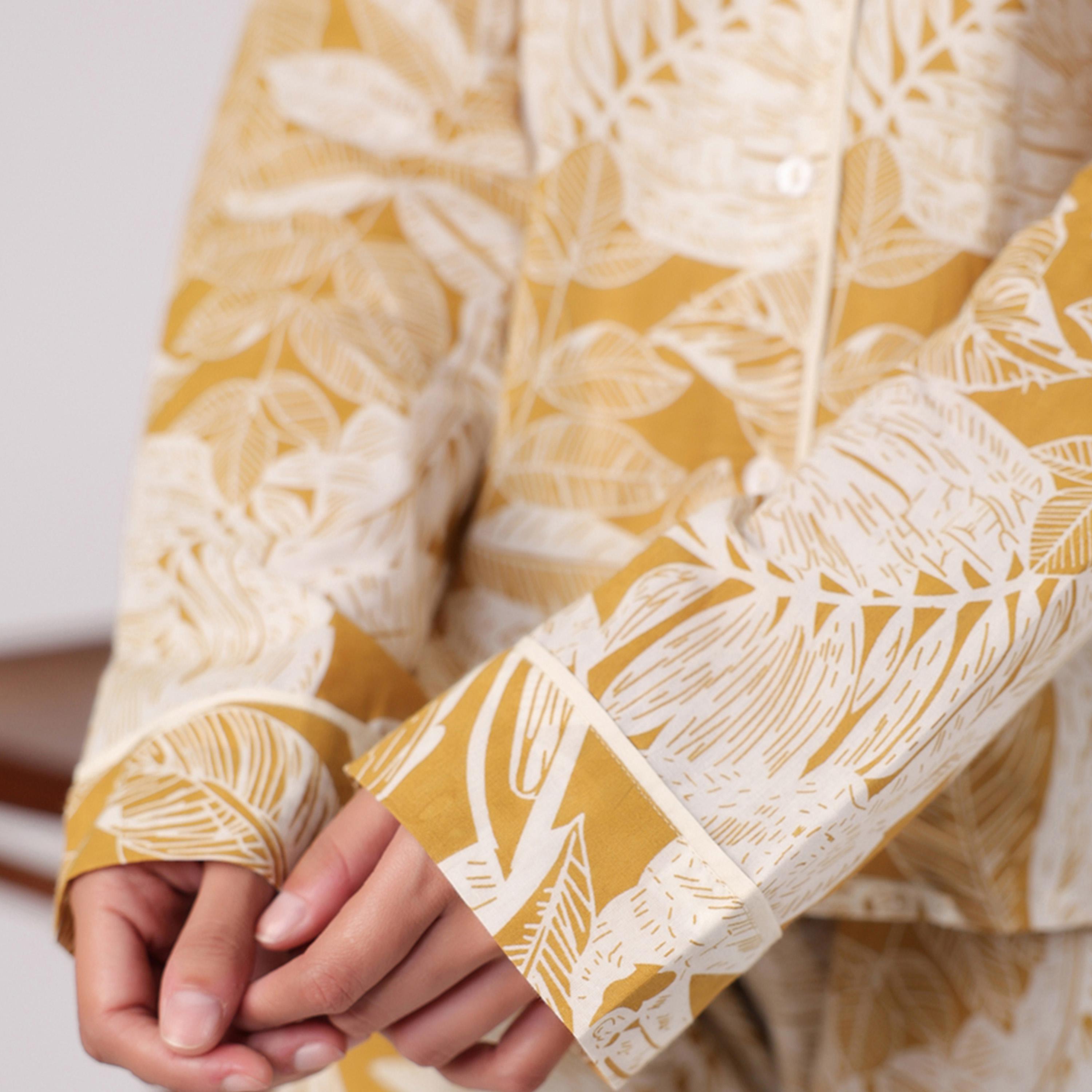 سانسكروتي هومز × ستايلي - طقم قميص وبنطال بيجامة من القطن الخالص مطبوع-women-clothing-nightwear-pyjamas-longsets-image-6