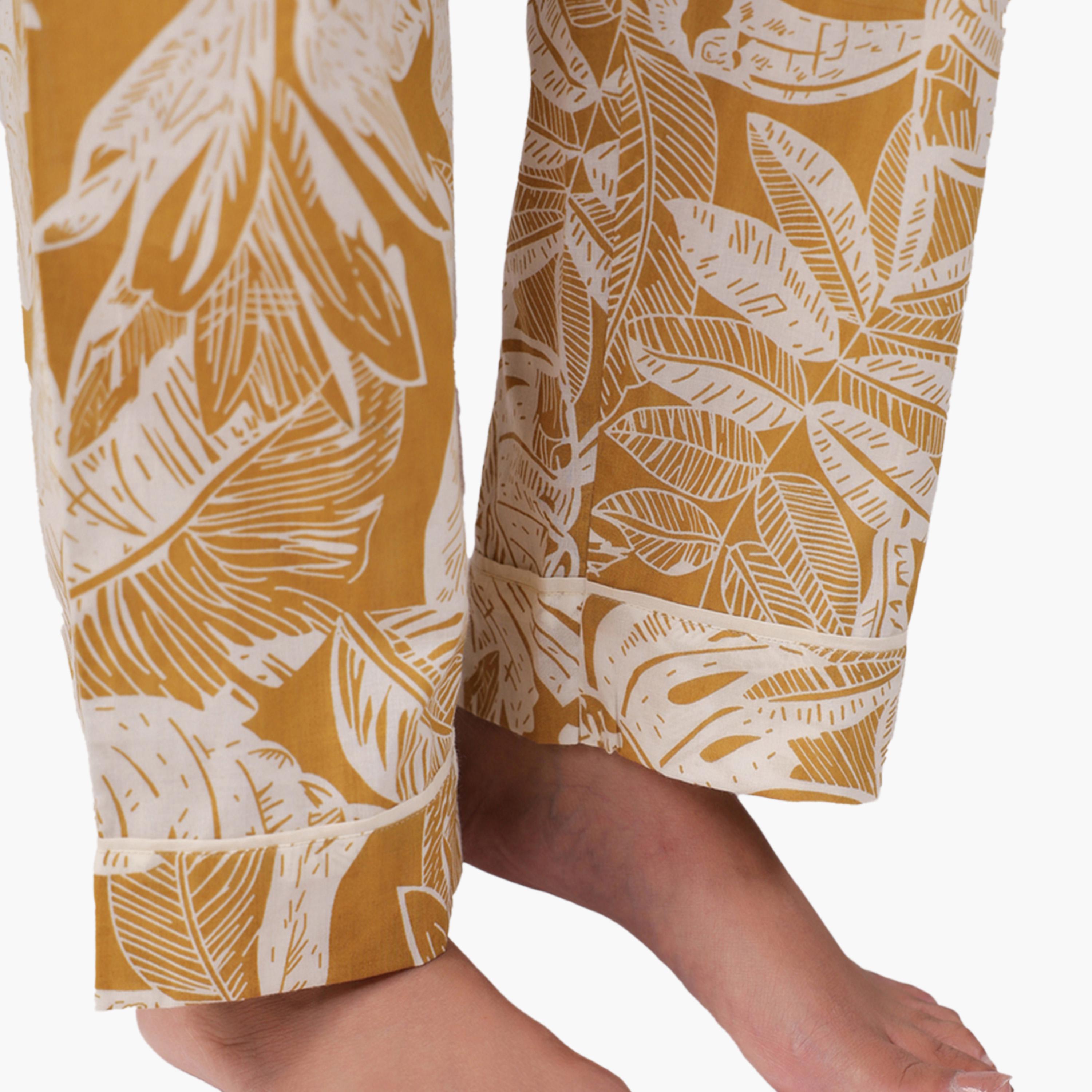 سانسكروتي هومز × ستايلي - طقم قميص وبنطال بيجامة من القطن الخالص مطبوع-women-clothing-nightwear-pyjamas-longsets-image-8