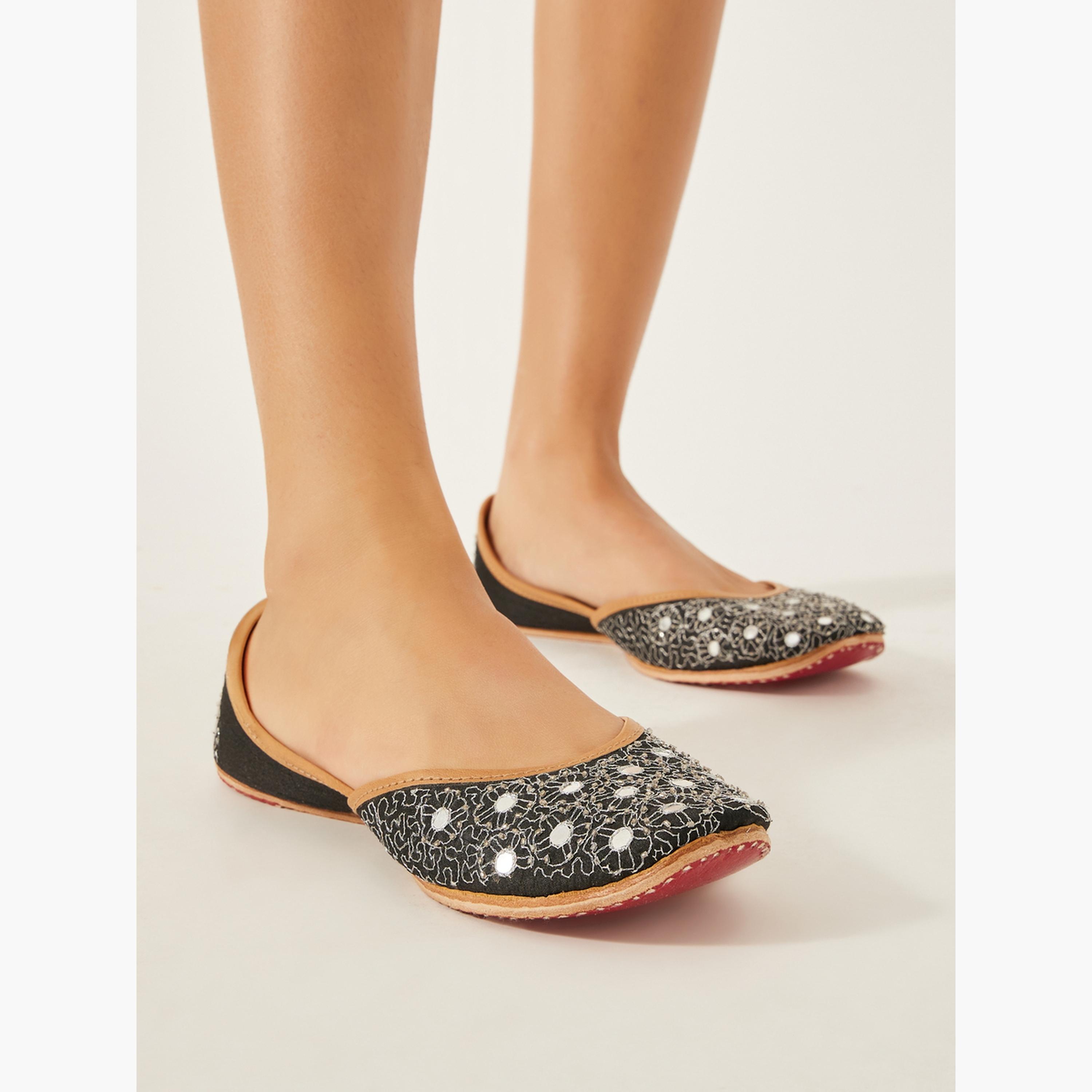 Styli Ethnic Embellished Flat Shoes-women-shoes-ballerinas-image-1